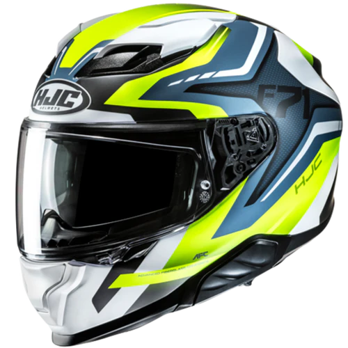 Hjc F71 FES MC3HSF Bianco Opaco Blu Giallo Fluo