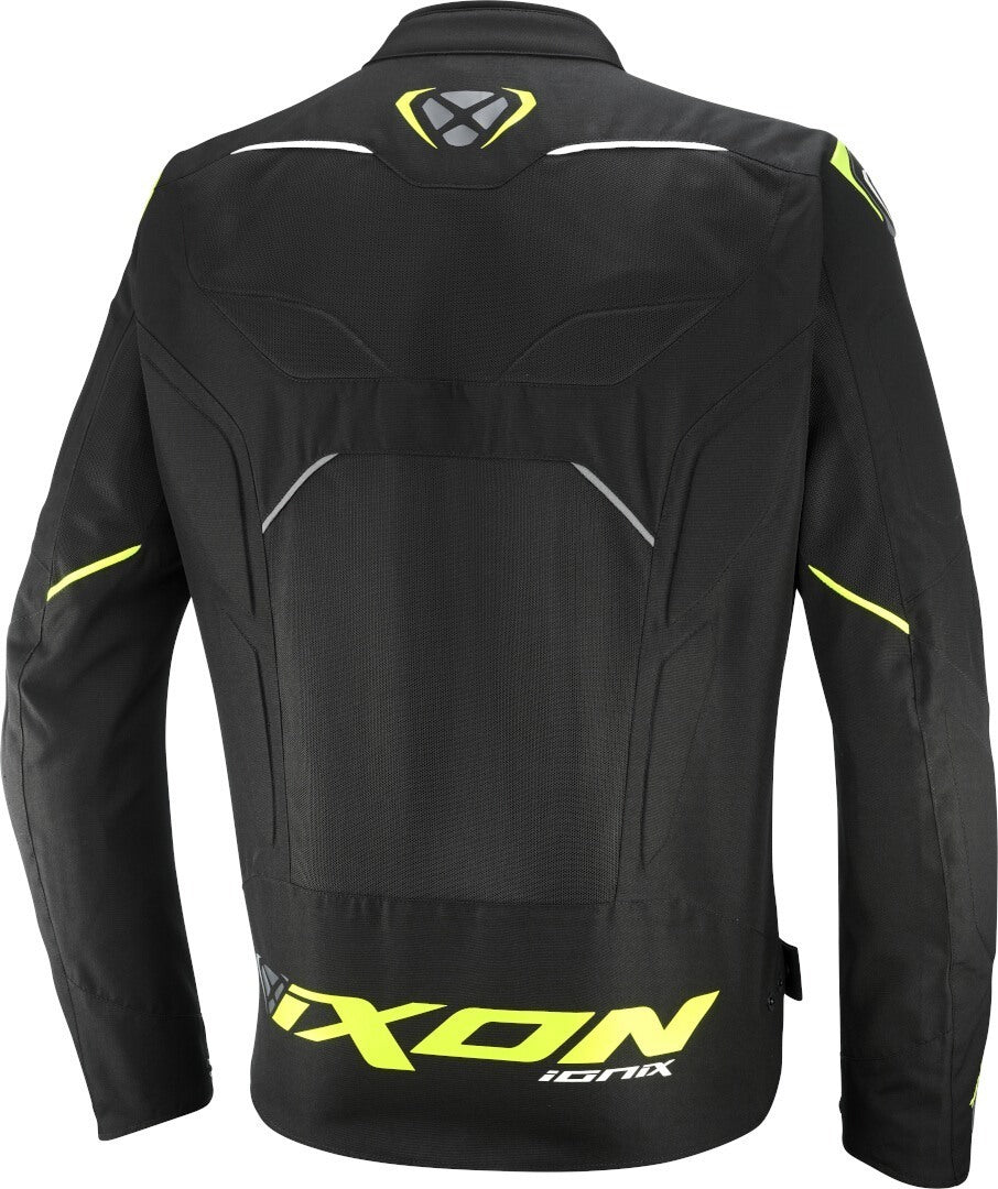 Giubbotto Moto Estivo Ixon IONIX In Tessuto Nero Giallo Grigio