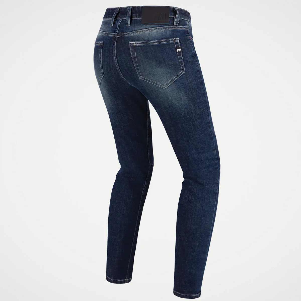 Jeans Moto Donna Pmj New Rider Lady Blu