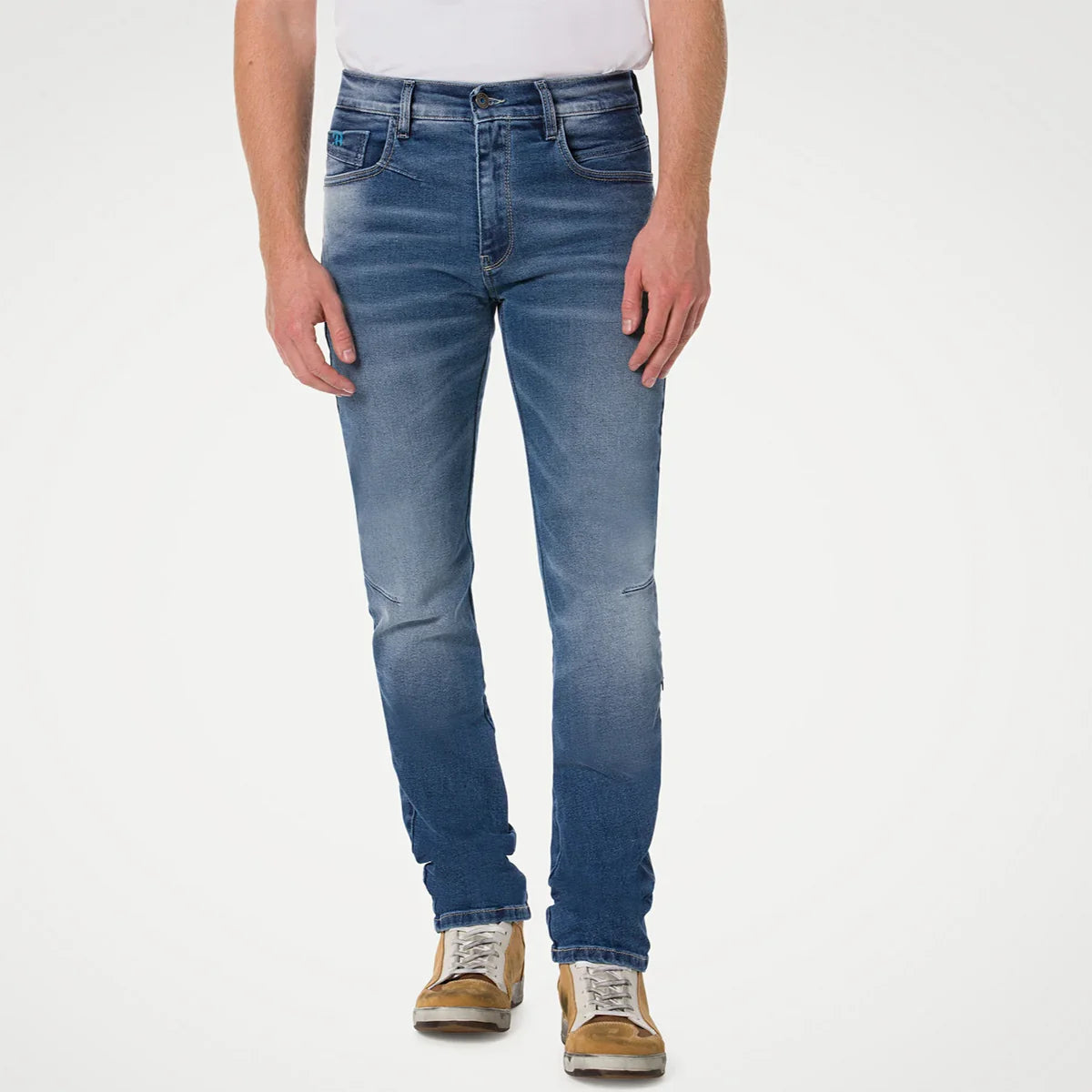 Jeans Moto Uomo PMJ Cruise Blu Con Protezioni CE