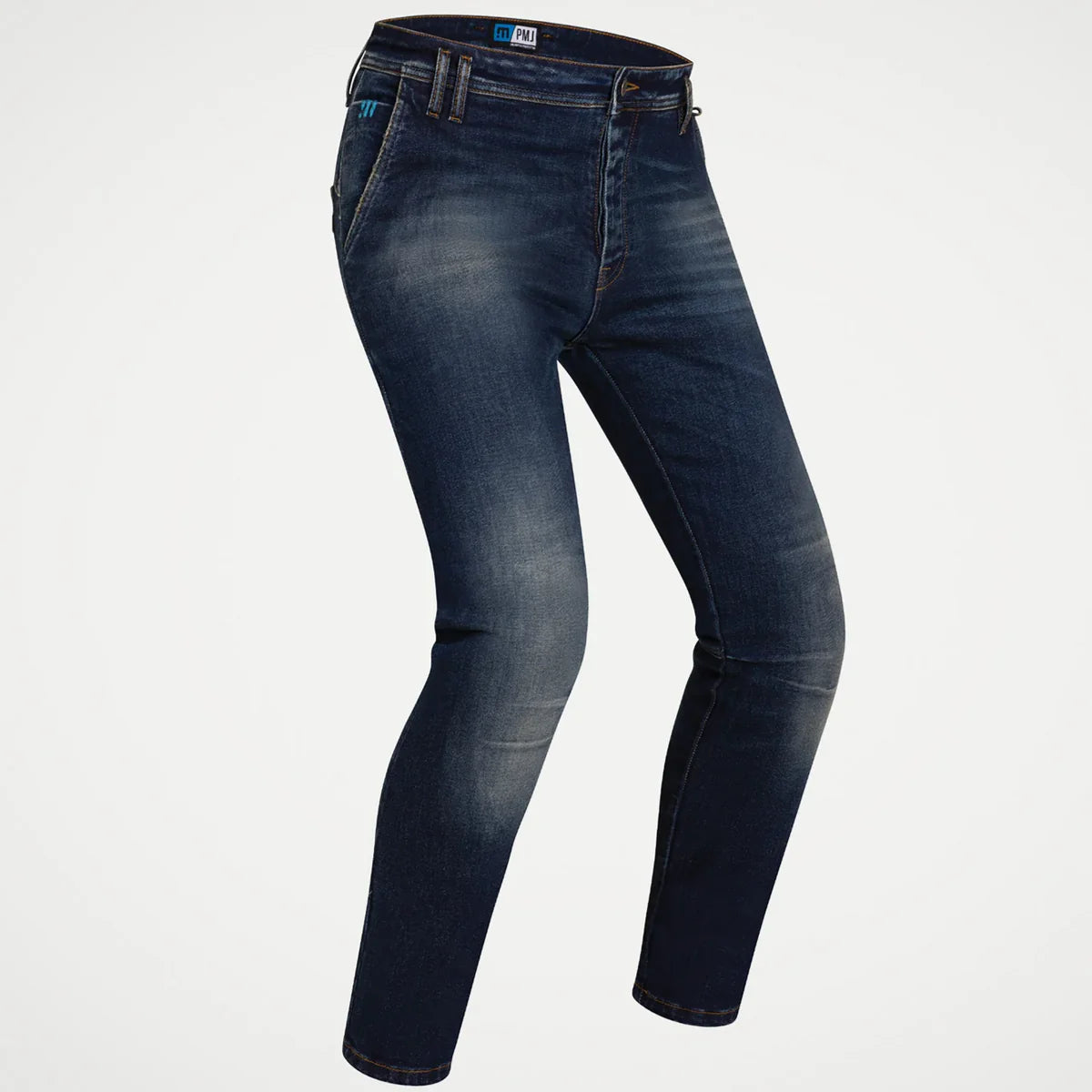 Jeans Moto Uomo PMJ Russell Blu Con Protezioni CE