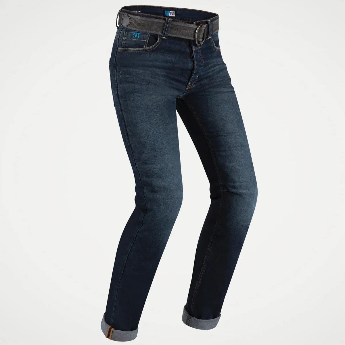 Jeans Moto Uomo Pmj Caferacer Blu Con Protezioni CE