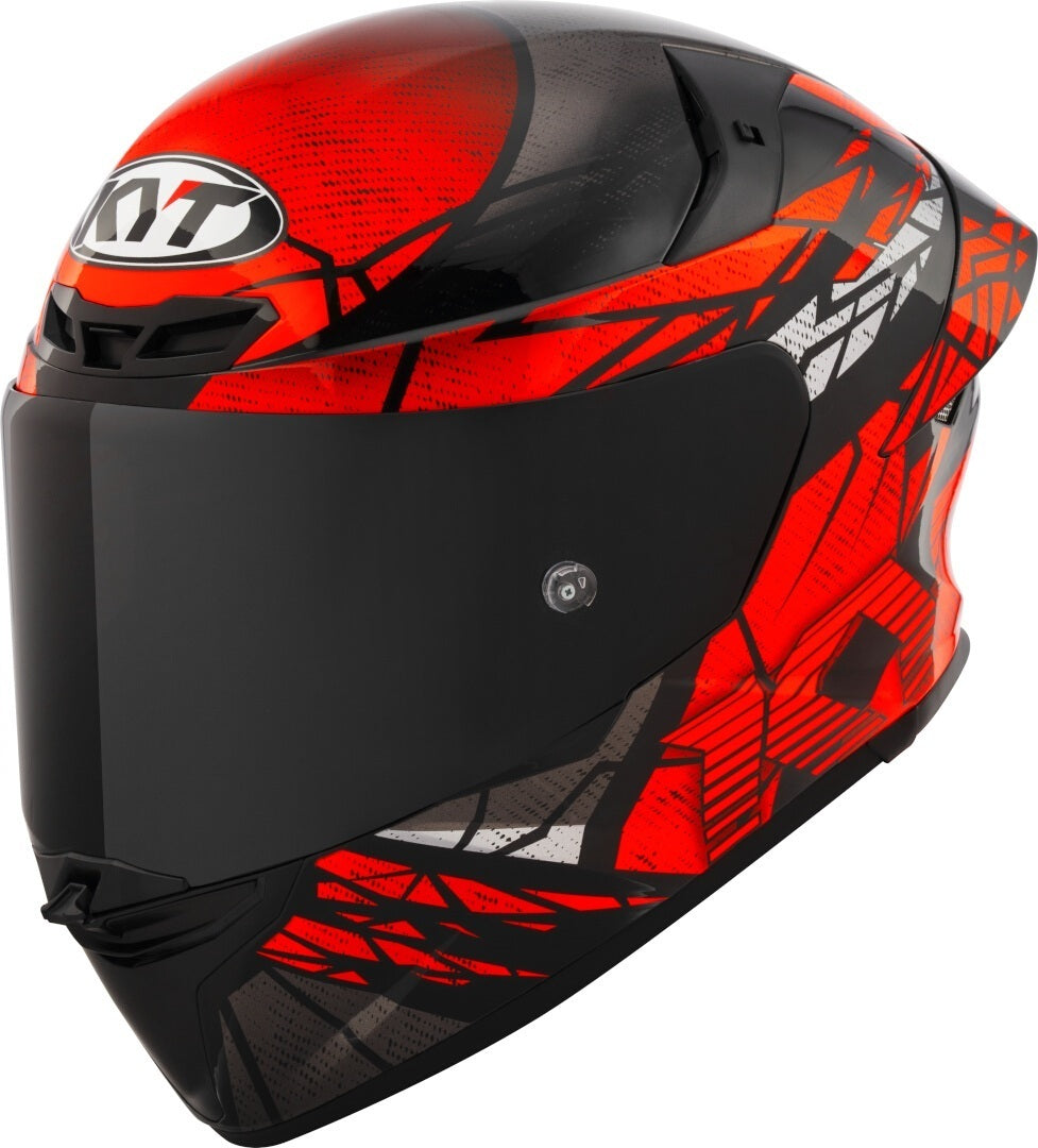 KYT TT-REVO Combustion Matt Red Nero Opaco Rosso