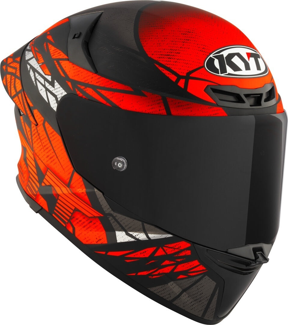 KYT TT-REVO Combustion Matt Red Nero Opaco Rosso