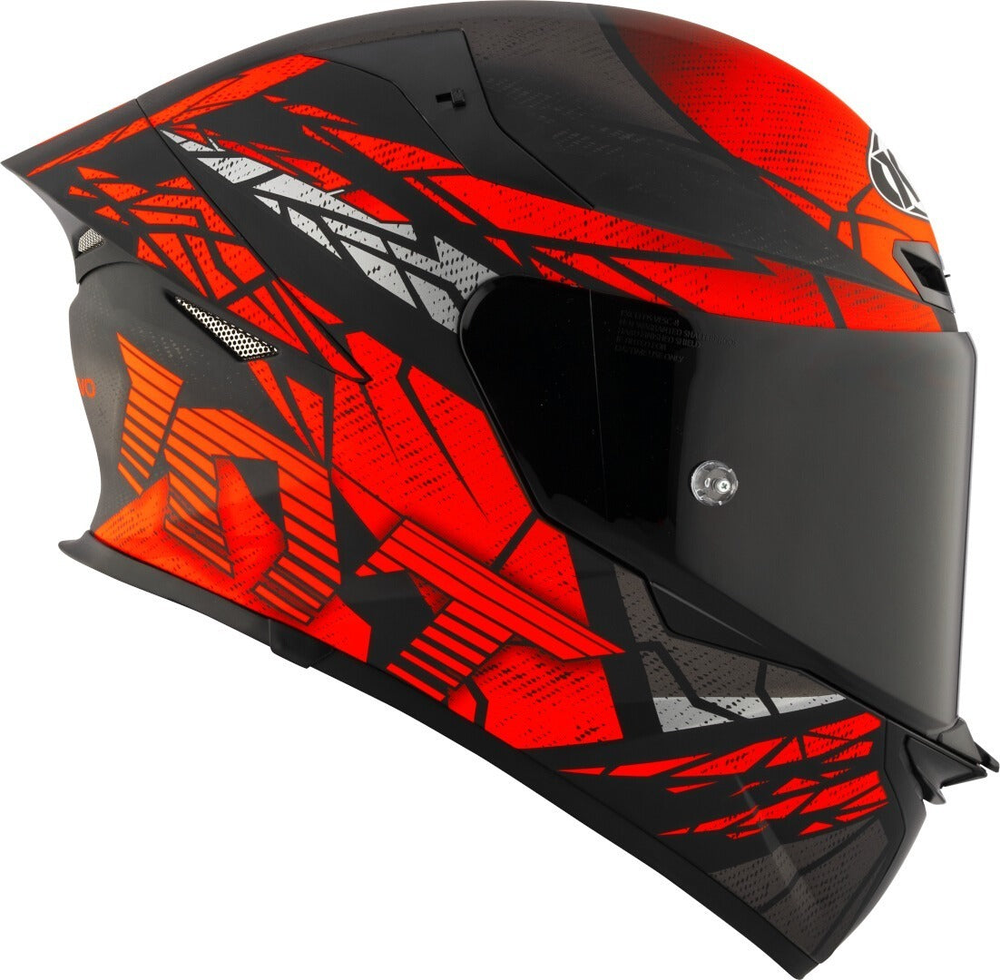 KYT TT-REVO Combustion Matt Red Nero Opaco Rosso