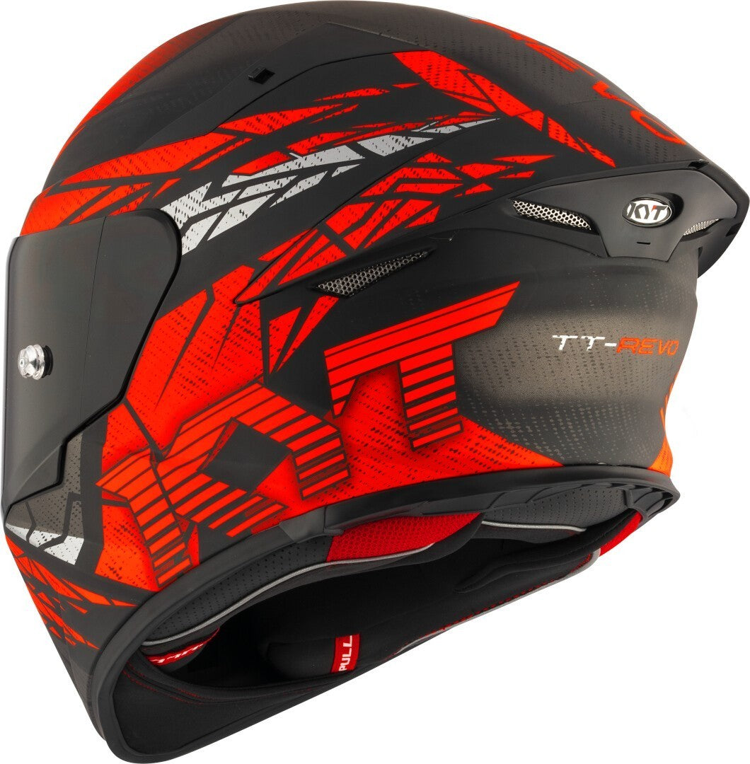 KYT TT-REVO Combustion Matt Red Nero Opaco Rosso
