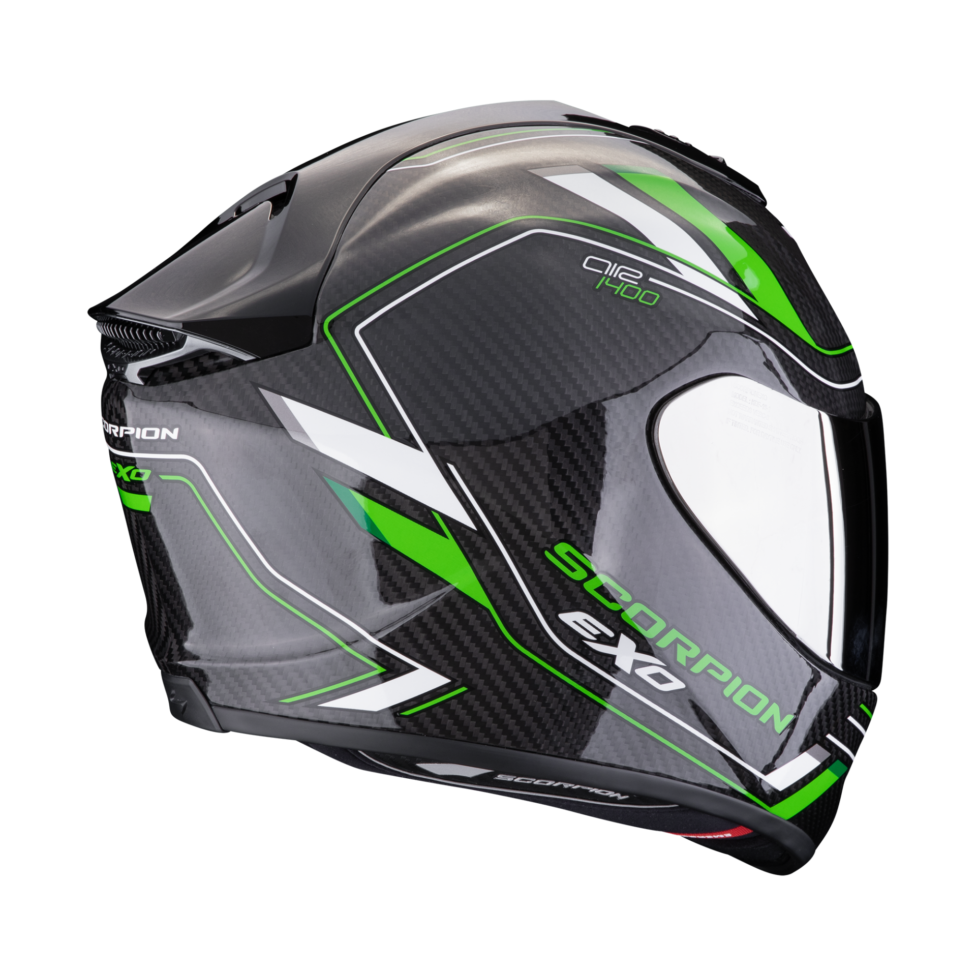 Scorpion EXO 1400 EVO 2 Carbon Air MIRAGE Nero Verde