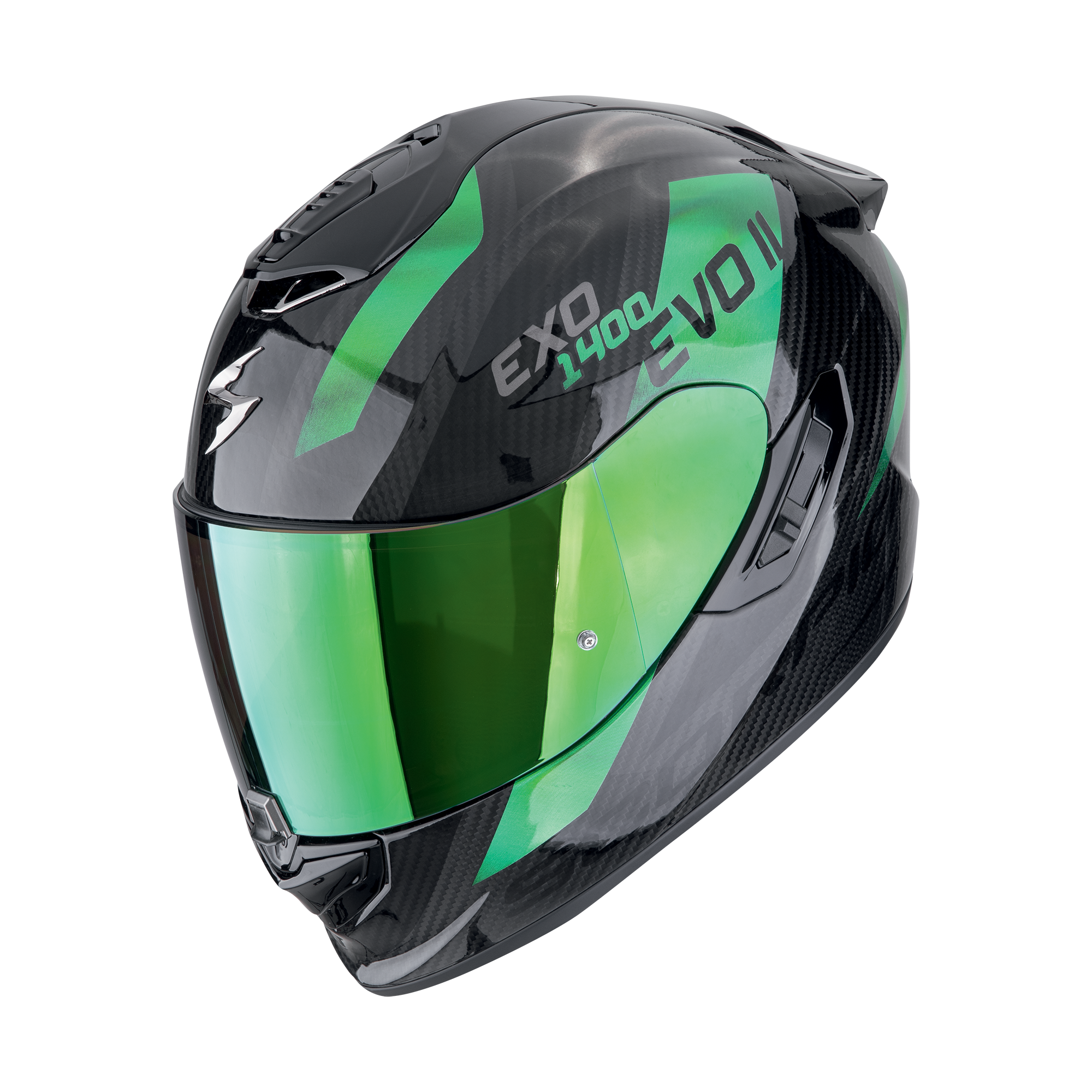 Scorpion EXO-1400 EVO 2 Carbon Air Platted Nero Verde