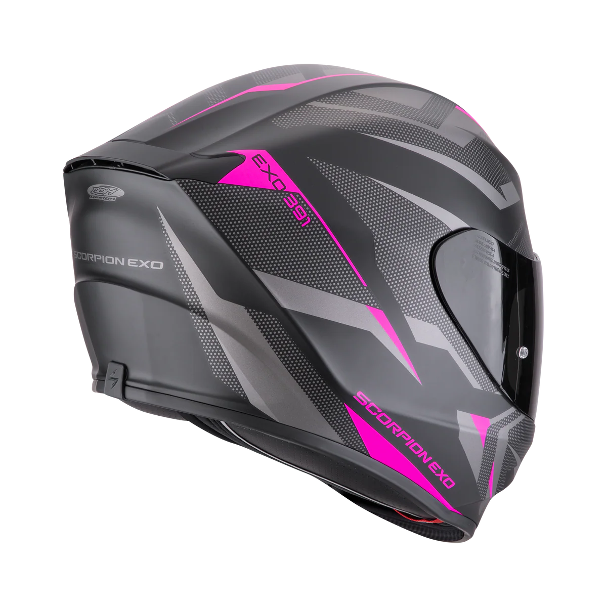 Casco Moto Integrale Scorpion EXO 391 AAXO Nero Opaco Rosa