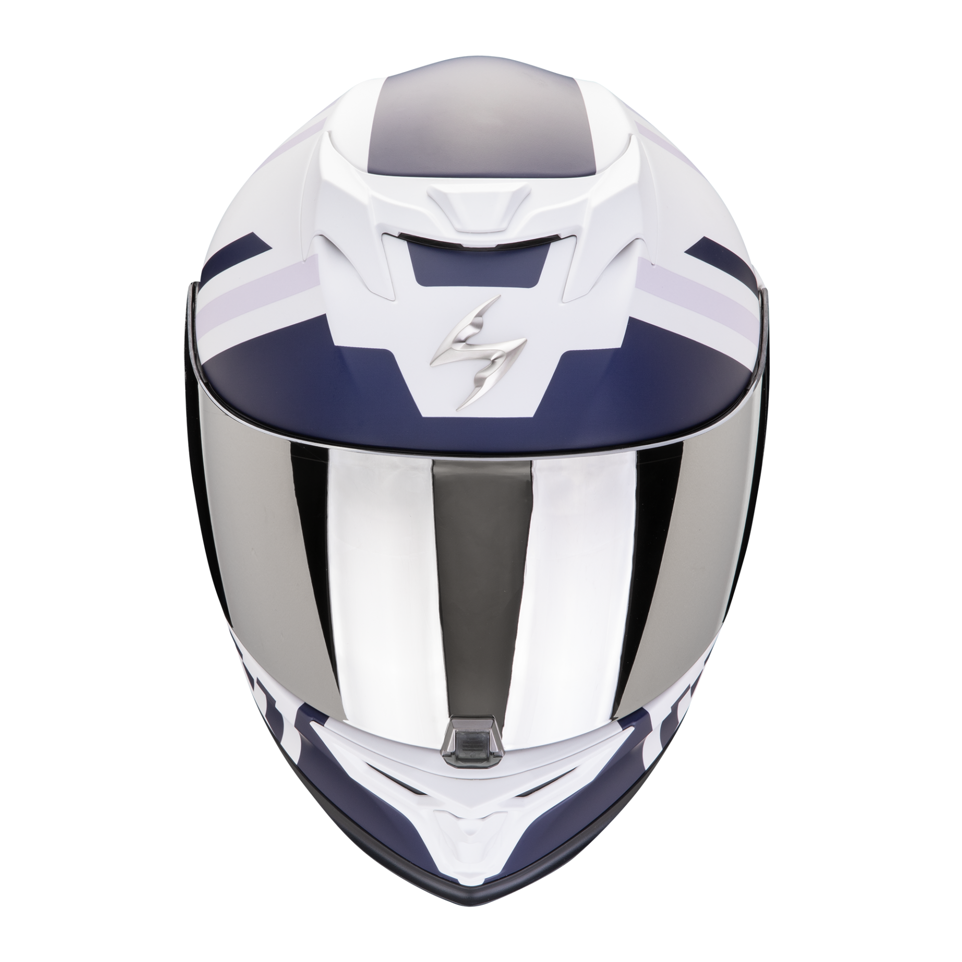 Scorpion EXO 520 EVO AIR Banshee Bianco Opaco Blu Purple