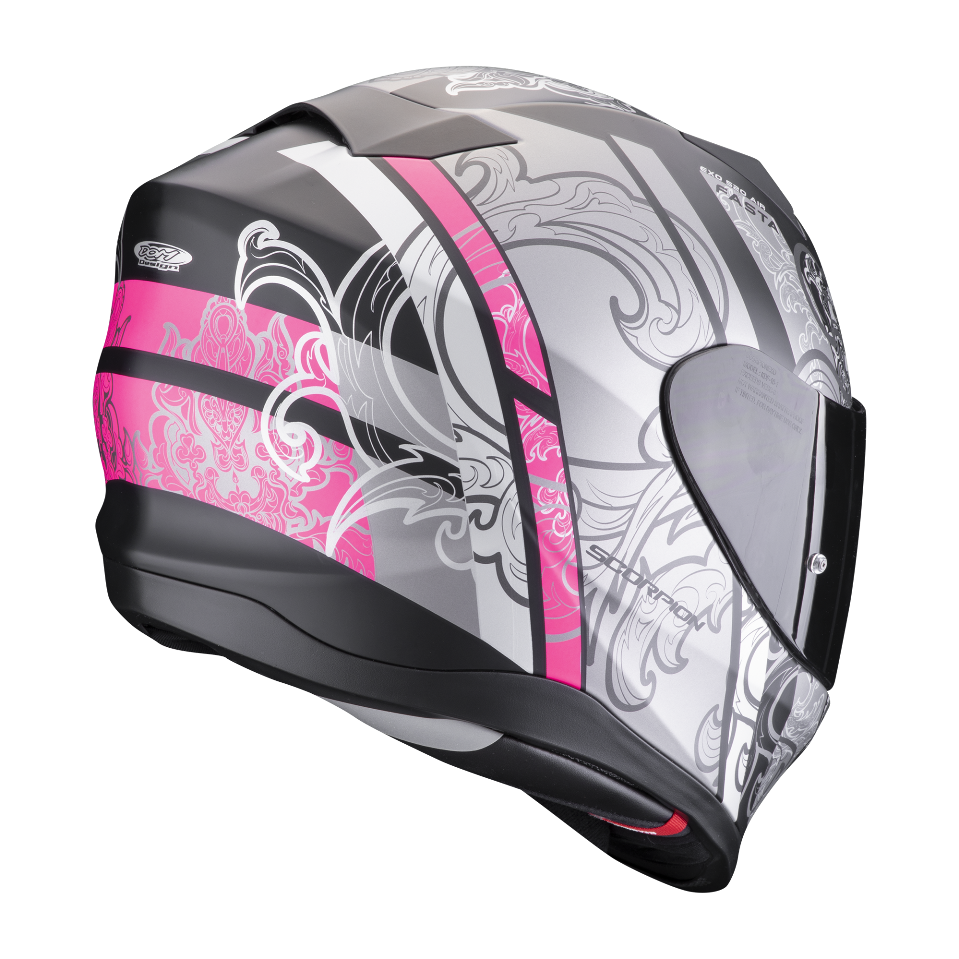 Scorpion EXO 520 EVO AIR Fasta Nero Argento Rosa