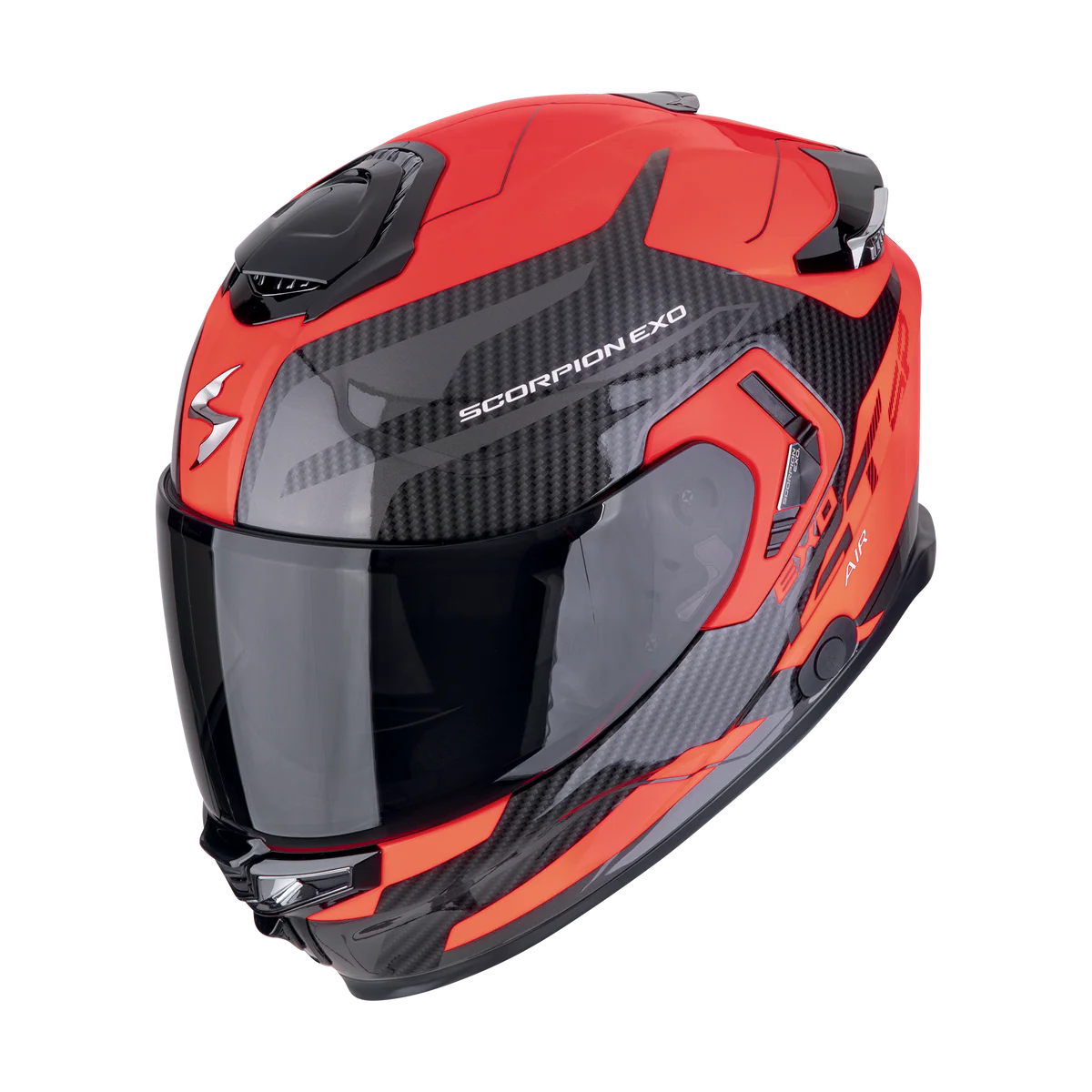 Casco Moto Integrale Scorpion EXO-GT SP Air Flex Nero Rosso Neon