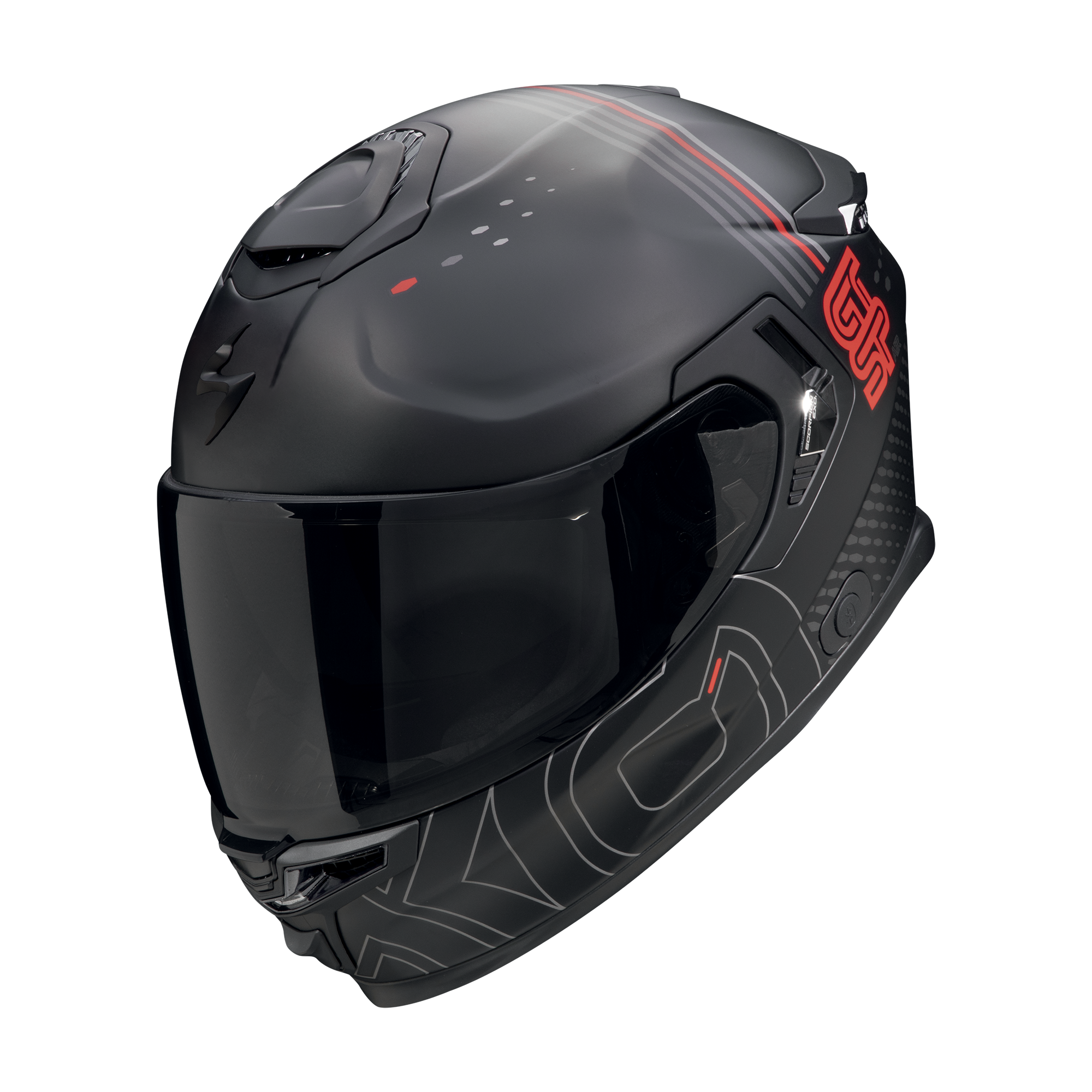 Scorpion EXO-GT SP Air Techlane Nero Opaco Grigio Rosso