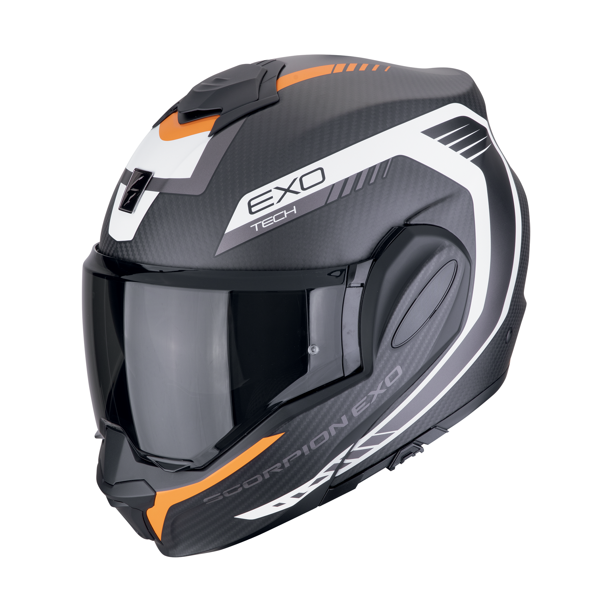 Scorpion EXO-TECH EVO Carbon Cosy Nero Opaco Arancione