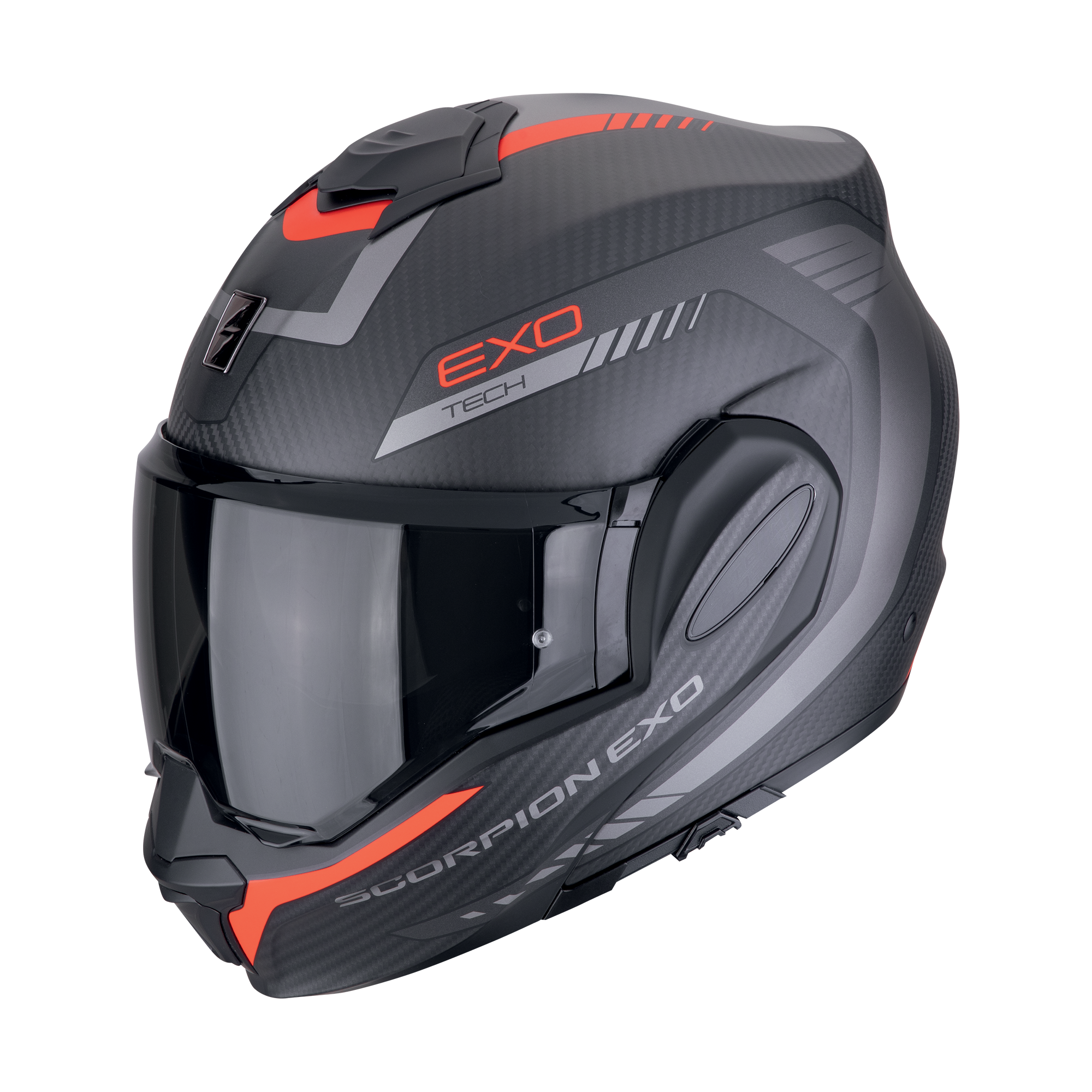 Scorpion EXO-TECH EVO Carbon Cosy Nero Opaco Rosso