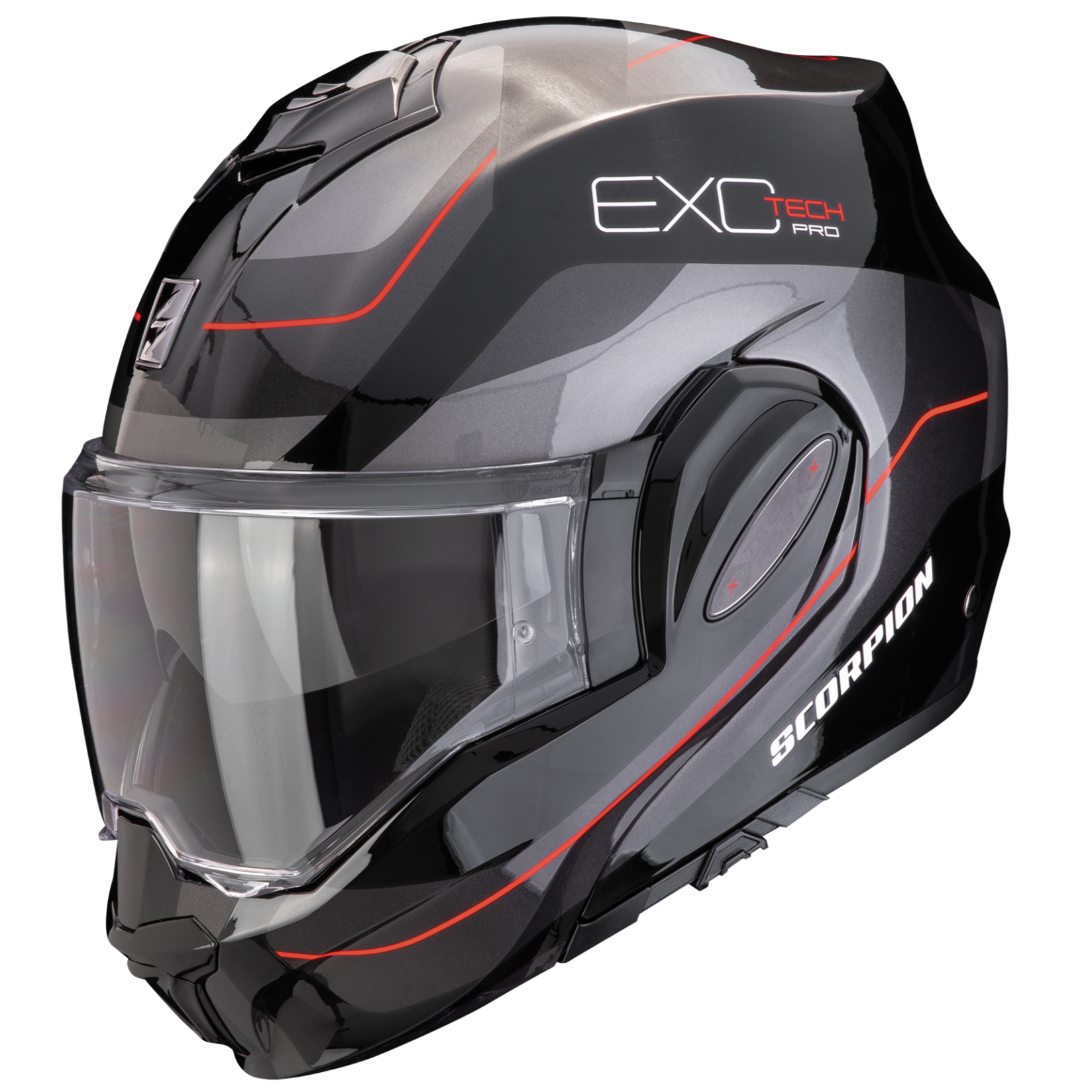 Scorpion EXO-TECH Pro Commuta Nero Argento Rosso