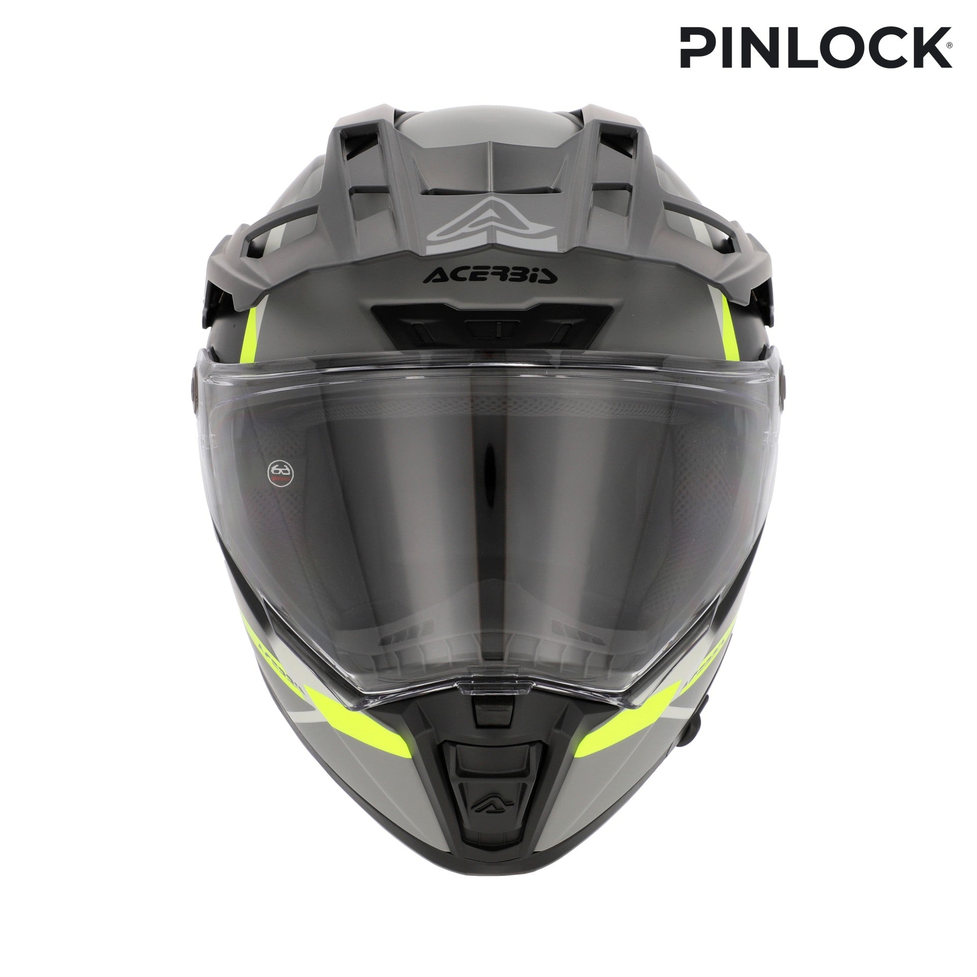 Casco Moto Integrale Adventure ACERBIS ATTACK Nero Giallo Fluo