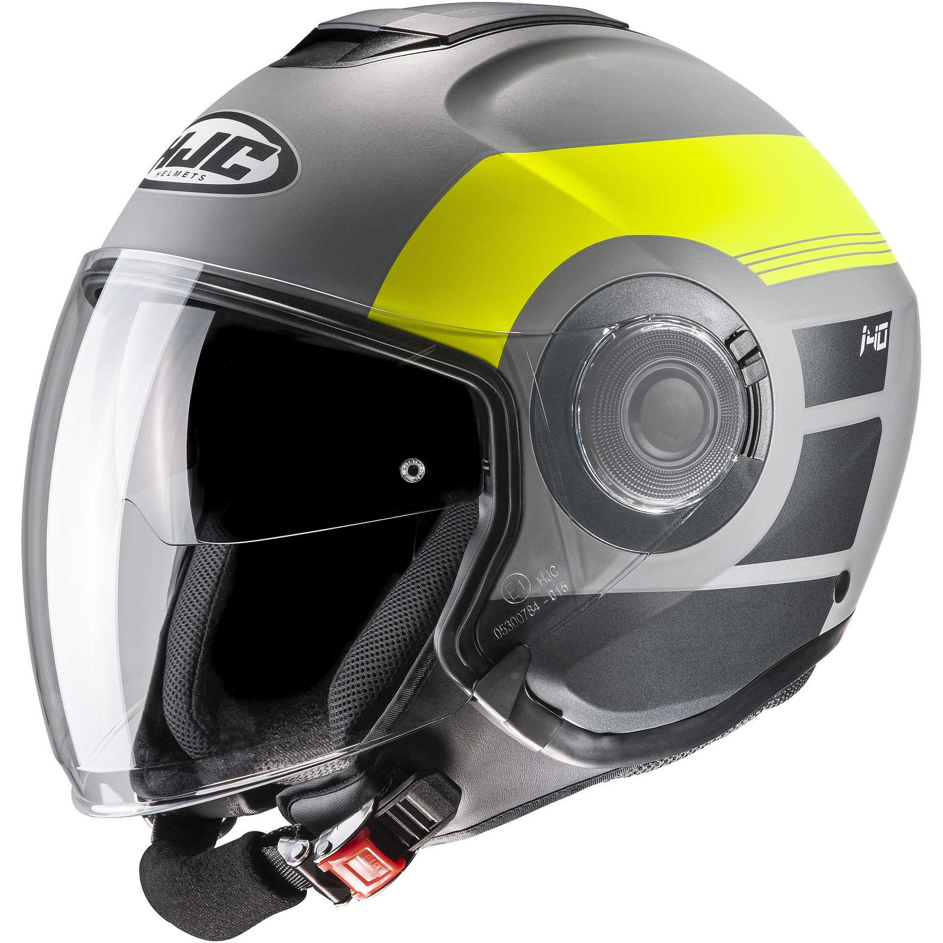 Casco Jet Hjc i40 Spina MC3HSF Con Visiera Lunga Occhialino Parasole Interno