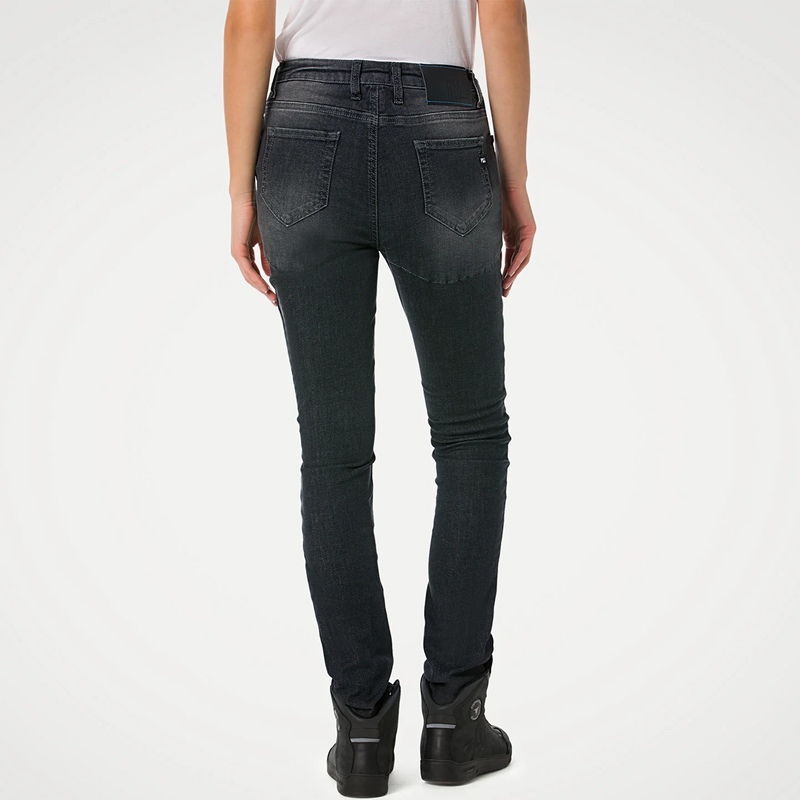 Jeans Moto Pmj Twaron Modello Skinny Donna Nero Omologato CE A