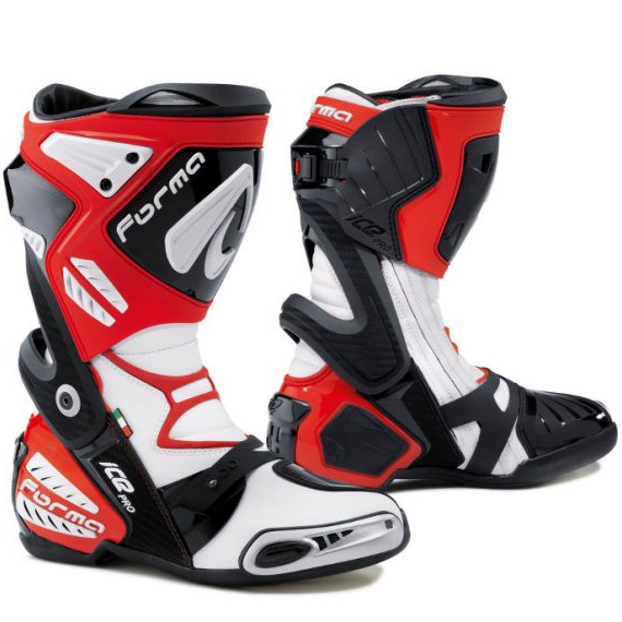 Stivali Racing Forma Boots ICE PRO Rosso In Pelle Con Protezioni Certificate