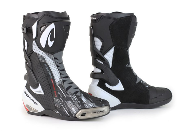 Stivali Racing Forma Boots PHANTOM FLOW Nero/Bianco In Pelle Con Protezioni Certificate
