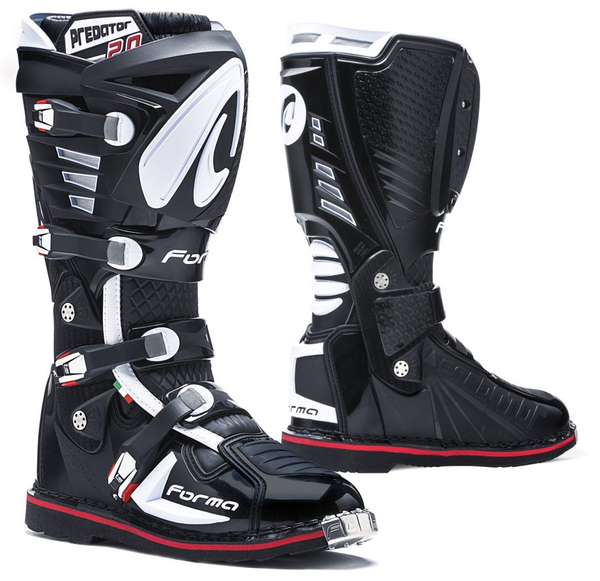 Stivali Cross Forma Boots PREDATOR 2.0 Nero In Pelle Con Protezioni CE