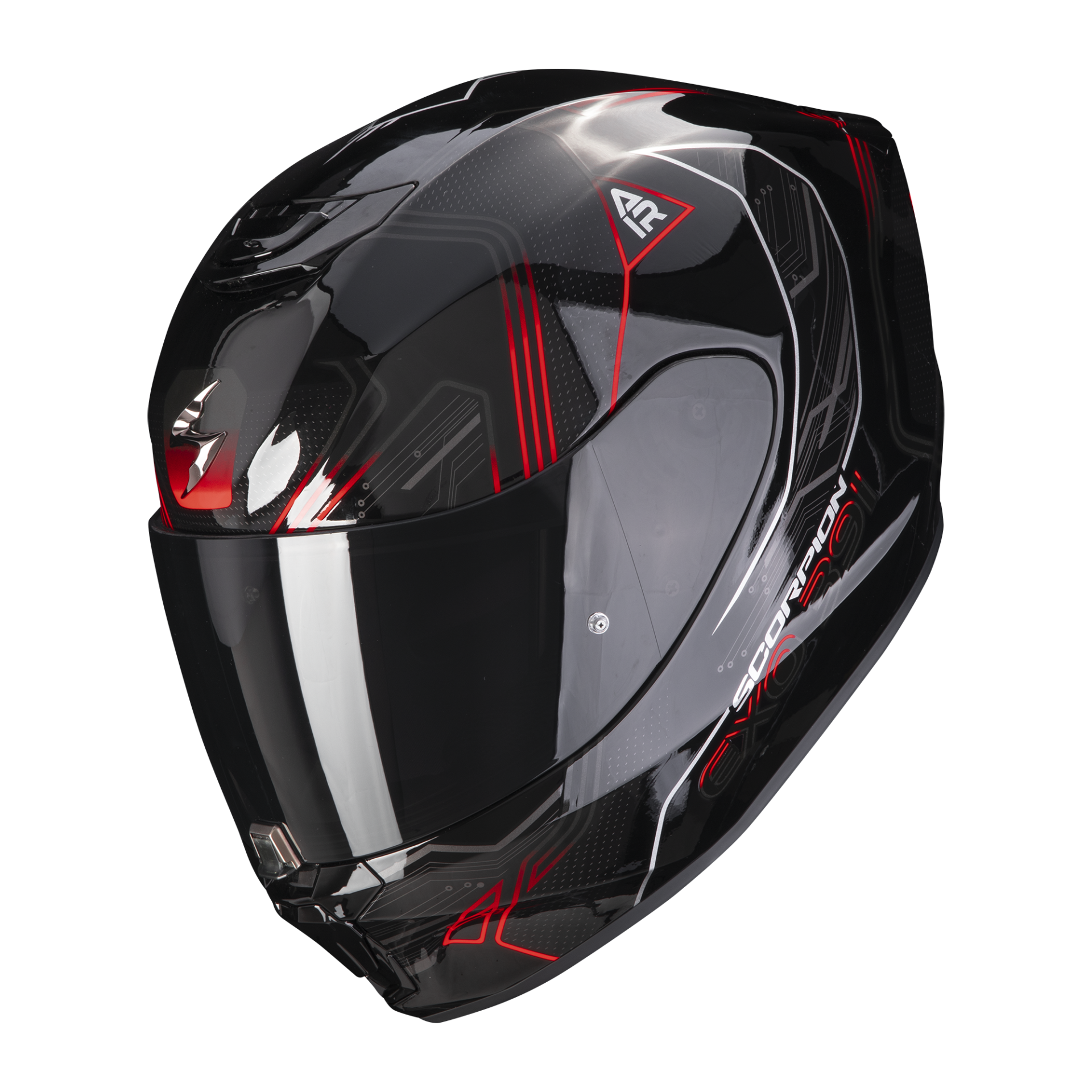 Casco Integrale Scorpion EXO 391 SPADA Nero Rosso Neon ECE 22-06