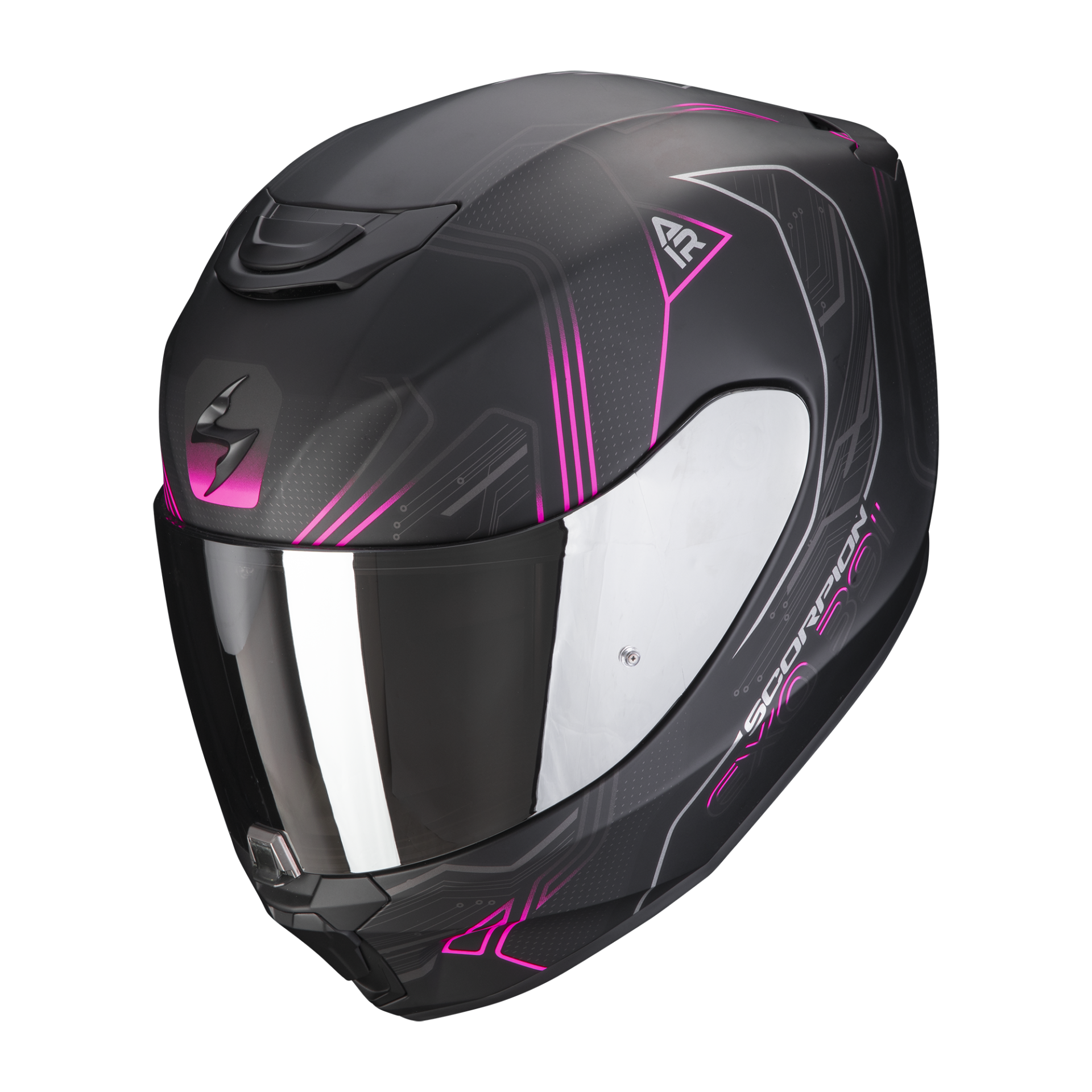 Casco Integrale Scorpion EXO 391 SPADA Nero Opaco Rosa ECE 22-06