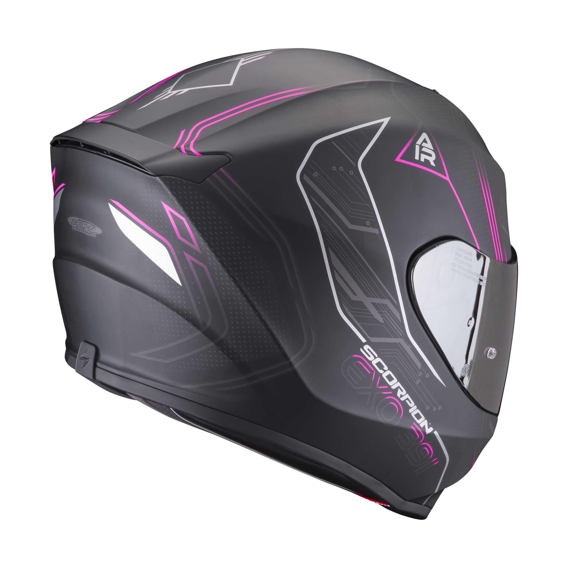 Casco Integrale Scorpion EXO 391 SPADA Nero Opaco Rosa ECE 22-06