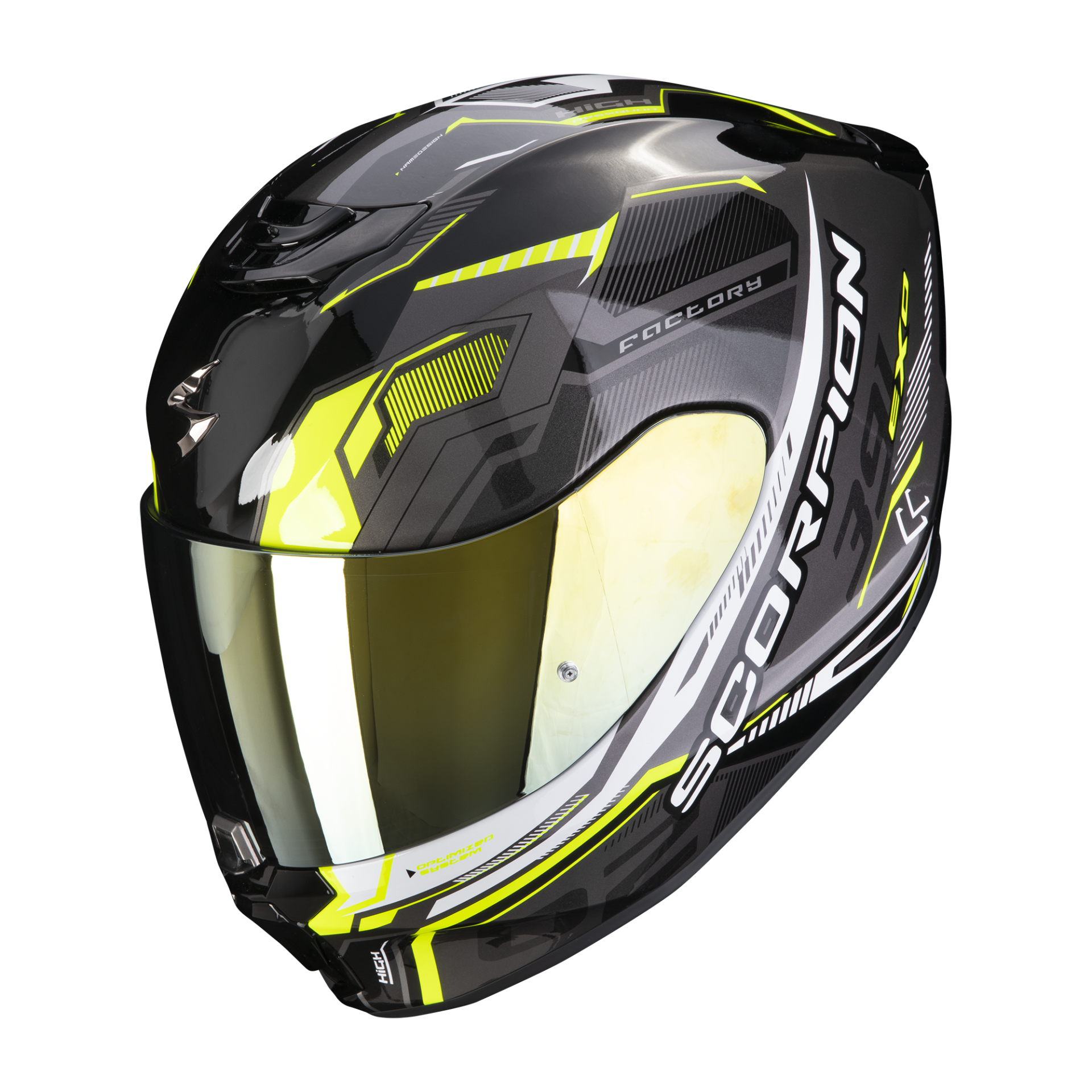 Casco Integrale Scorpion EXO 391 HAUT Nero Argento Giallo Neon ECE 22-06