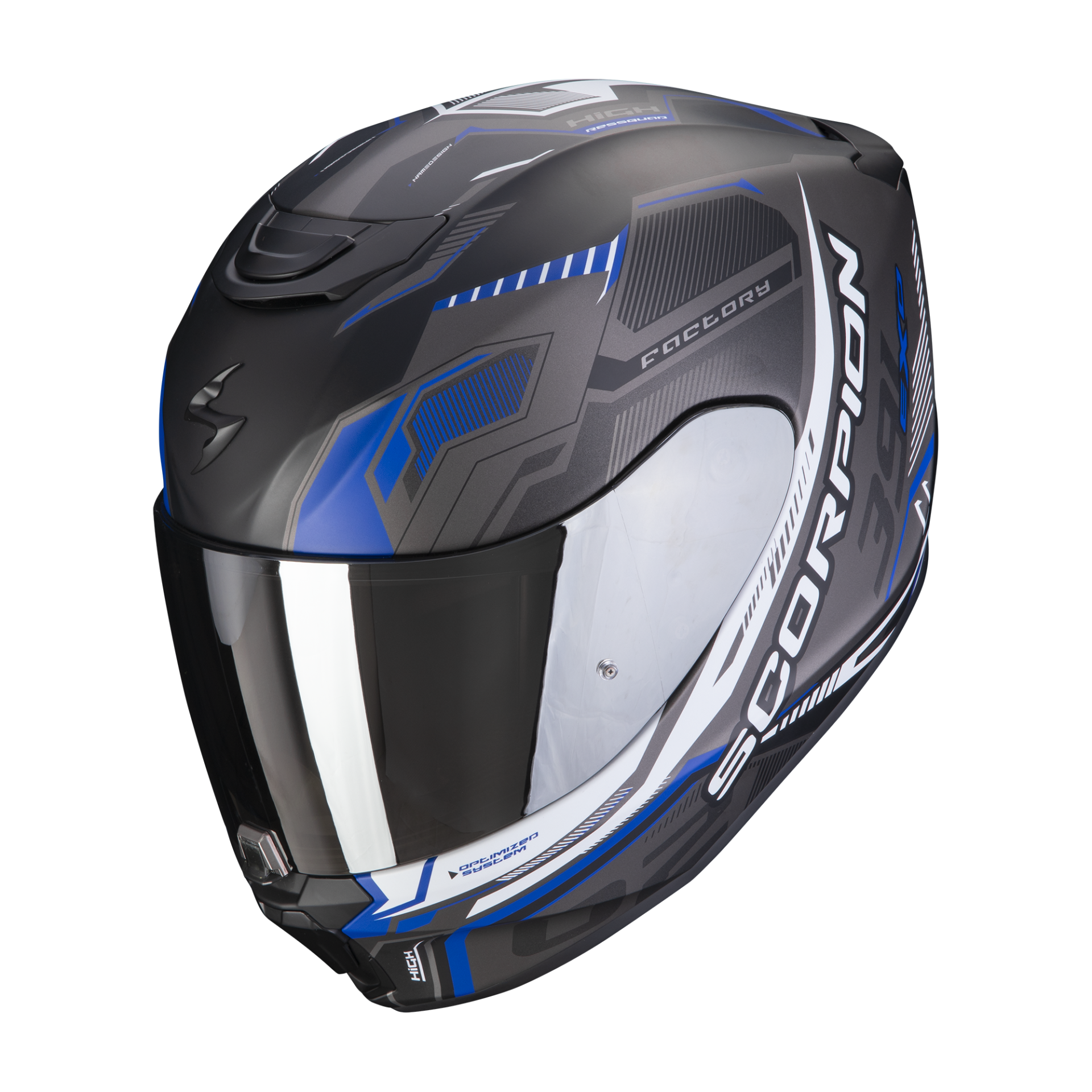 Casco Integrale Scorpion EXO 391 HAUT Nero Argento Blu ECE 22-06