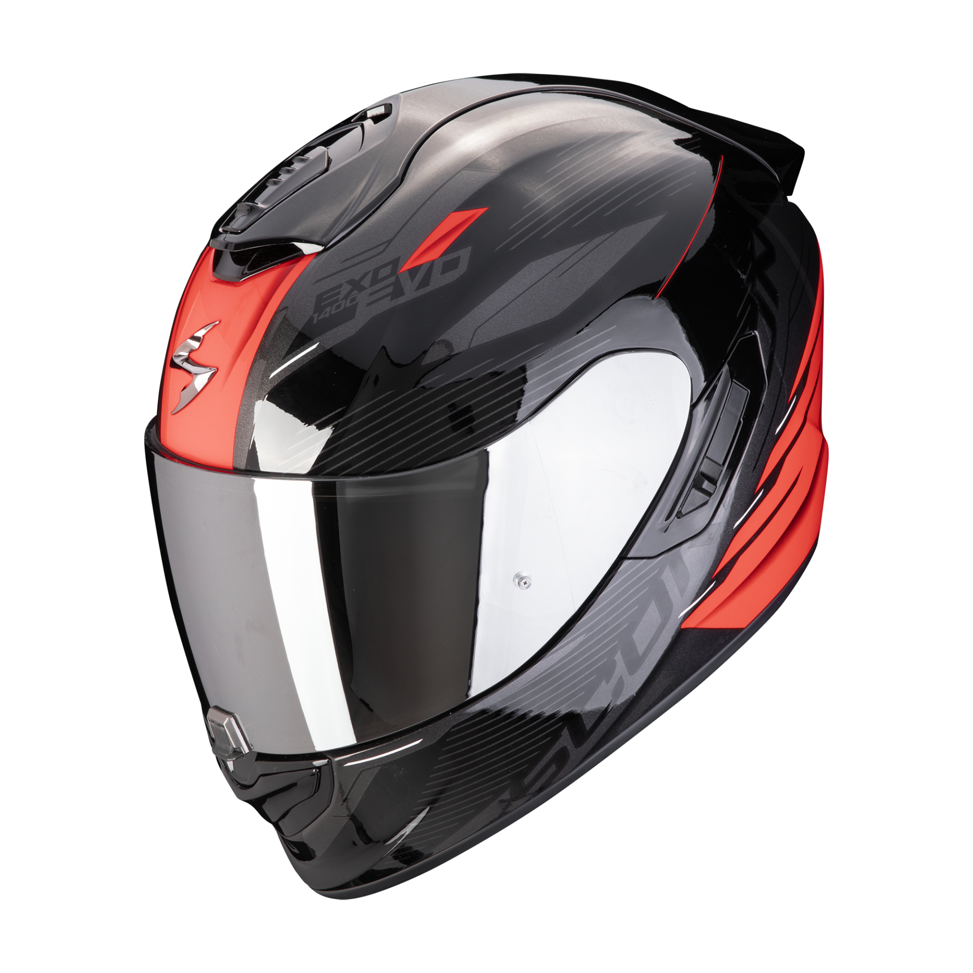 Casco Integrale Scorpion EXO 1400 EVO 2 Air LUMA Nero Rosso ECE 22-06