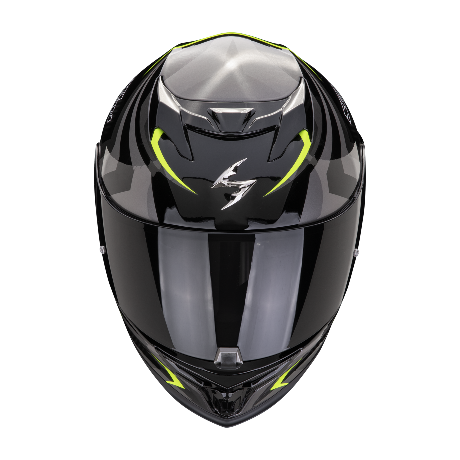 Casco Moto Integrale Touring Scorpion EXO 520 EVO AIR ECE 22-06 Terra Nero Argento Giallo Neon