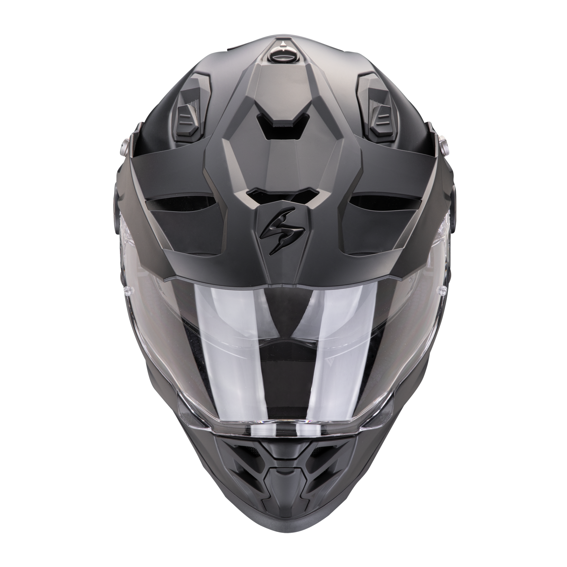 Casco Moto Integrale Adventure Scorpion ADF 9000 AIR In Fibra ECE 22-06 Solid Nero Opaco