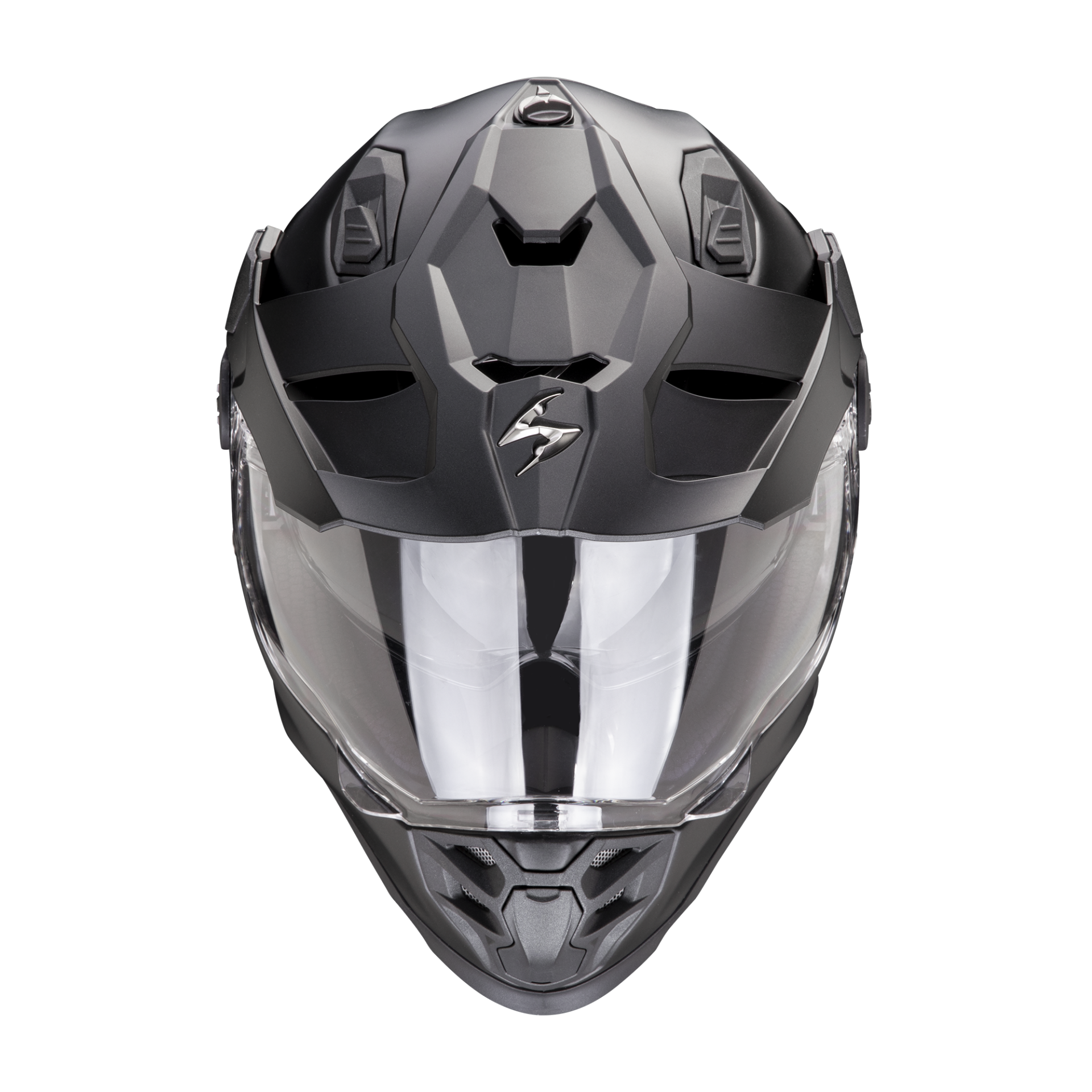 Casco Moto Integrale Adventure Scorpion ADF 9000 AIR In Fibra ECE 22-06 Solid Nero Perlato Opaco