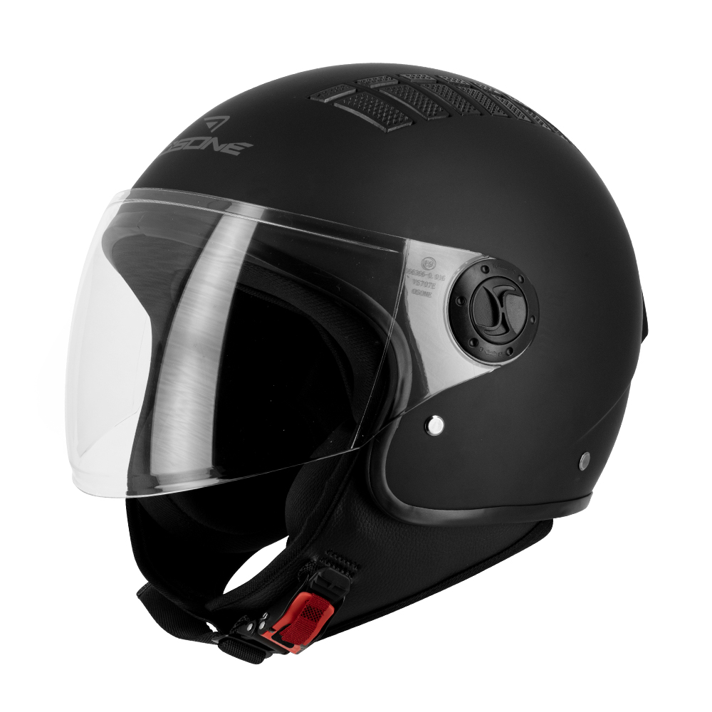 Casco Jet Osone S707 Nero Opaco ECE 22-06 Con Griglie Prese D'Aria