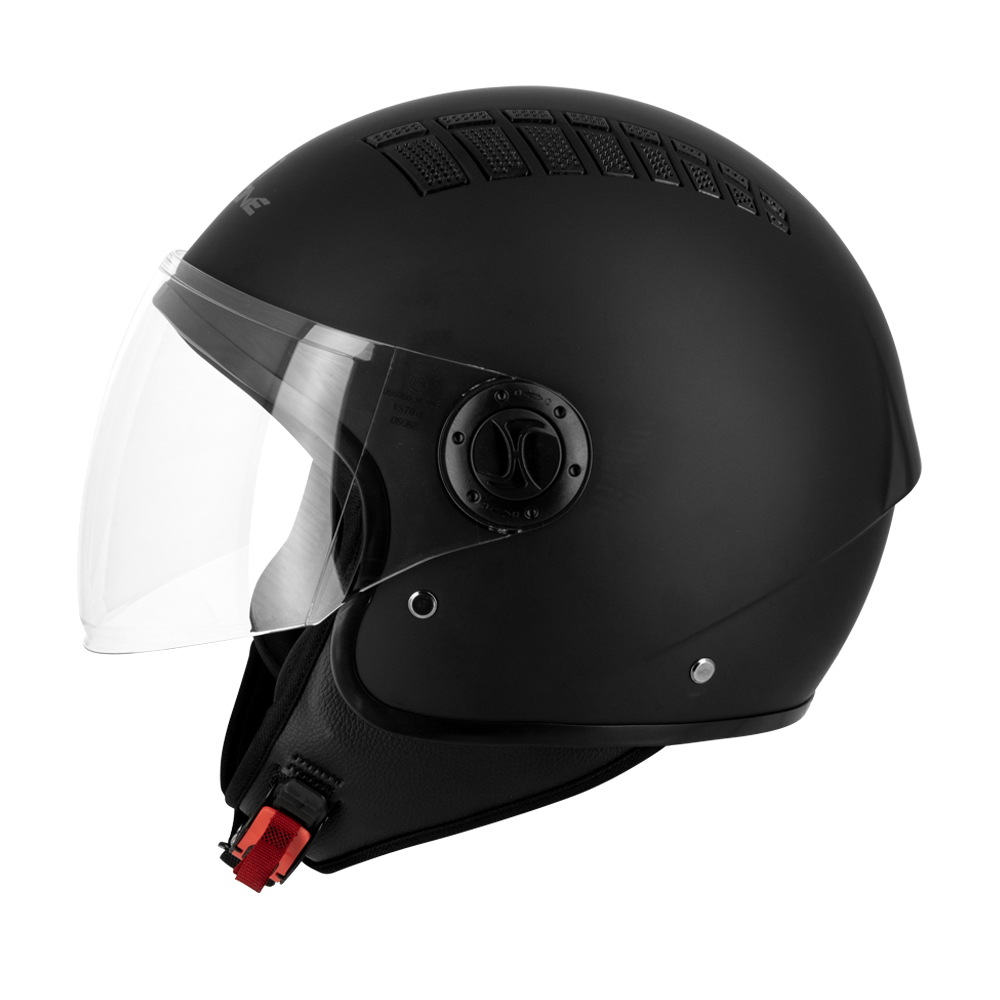 Casco Jet Osone S707 Nero Opaco ECE 22-06 Con Griglie Prese D'Aria