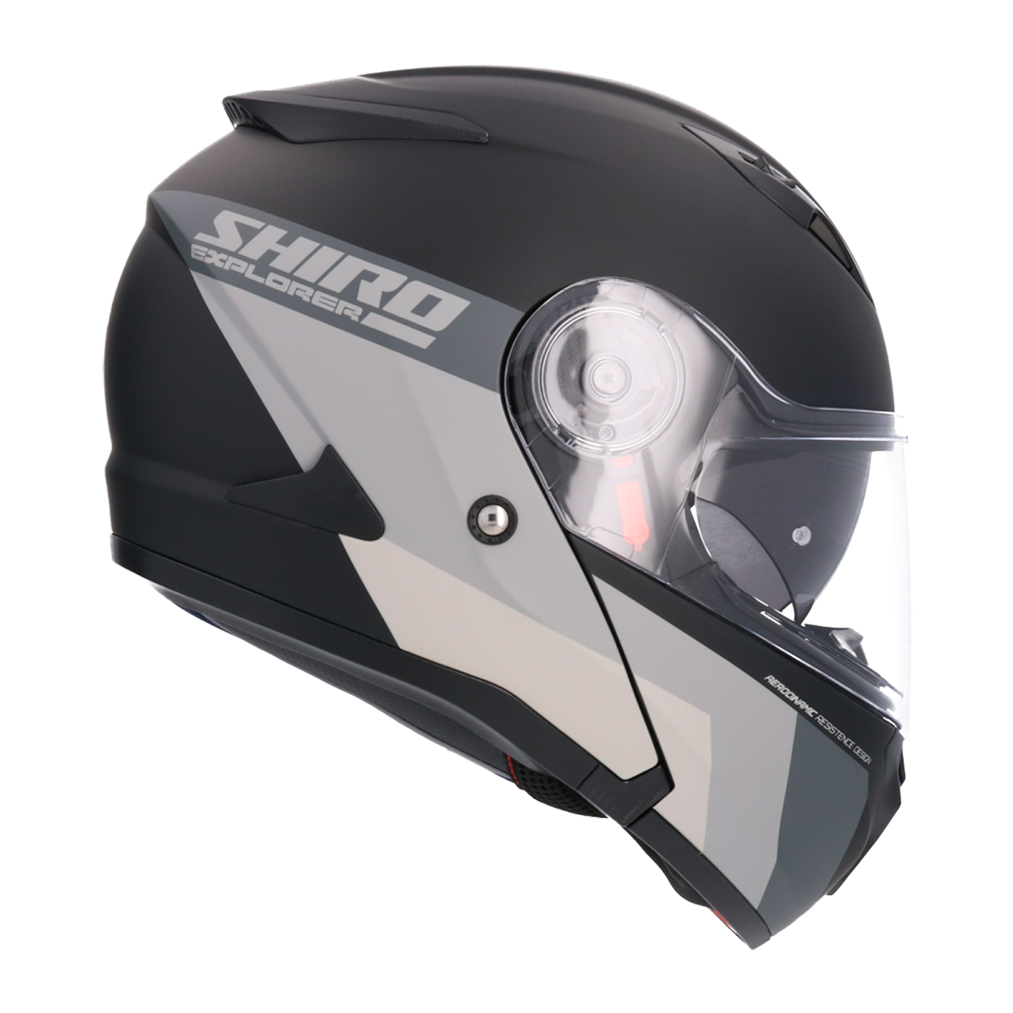 Casco Moto Modulare SHIRO Explorer Maverick Titanio Opaco ECE 22-06