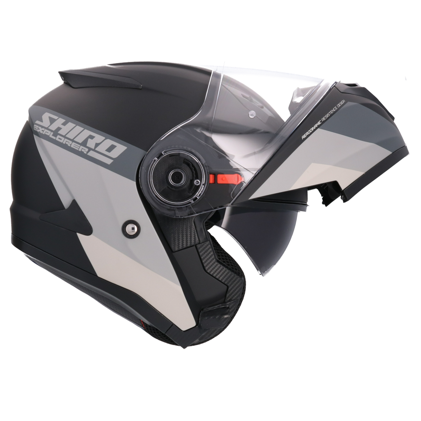 Casco Moto Modulare SHIRO Explorer Maverick Titanio Opaco ECE 22-06