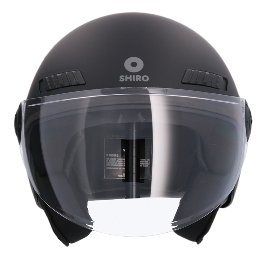 Casco Moto Jet SHIRO Sh-62 Kyoto Nero Opaco ECE 22-06