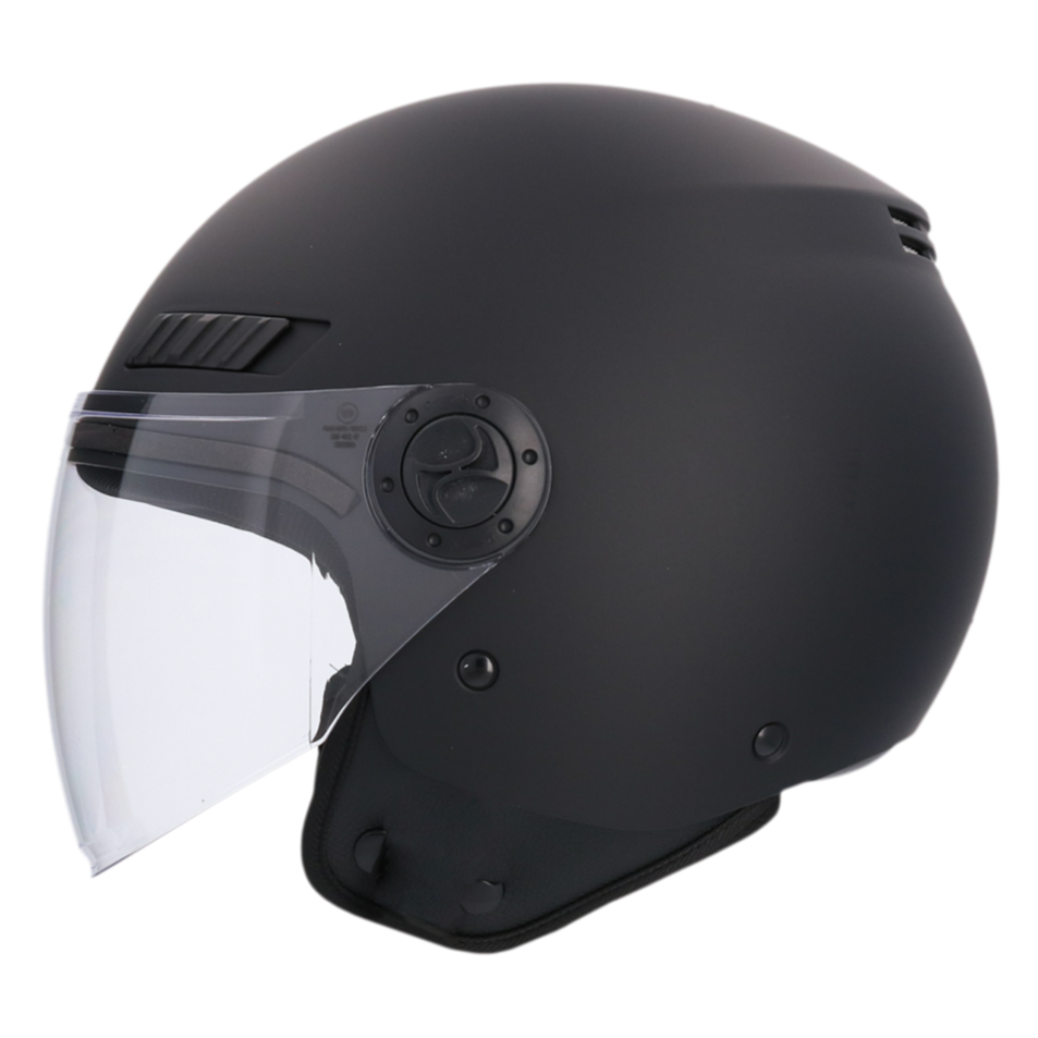 Casco Moto Jet SHIRO Sh-62 Kyoto Nero Opaco ECE 22-06