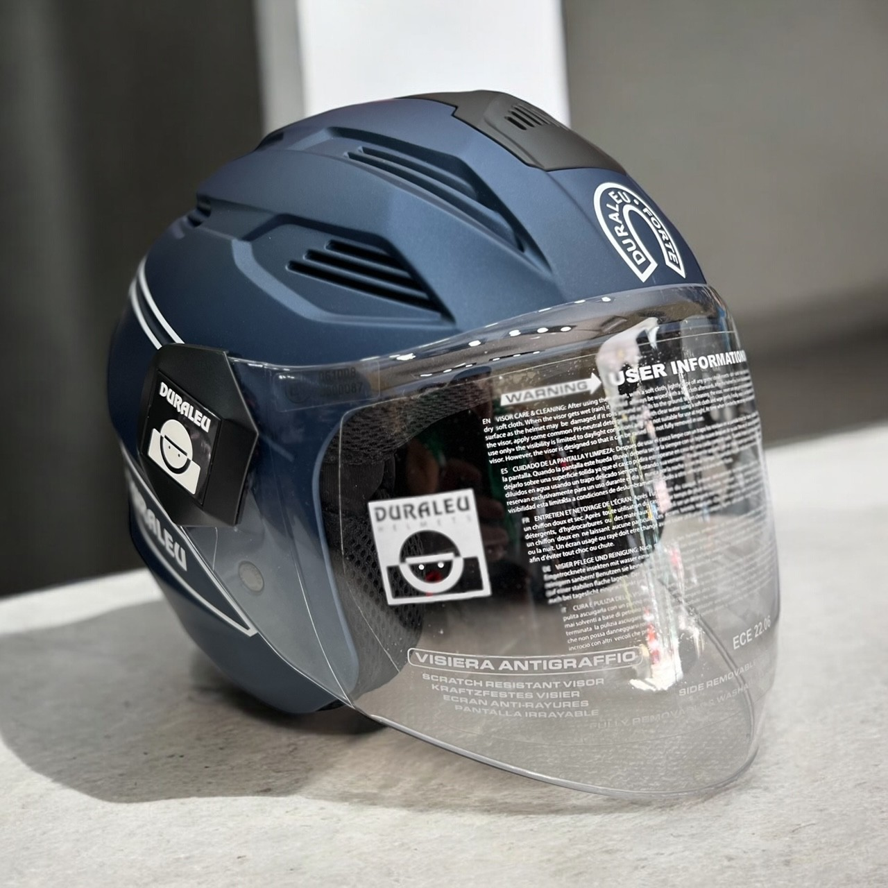 Casco Moto Jet Duraleu ST 400 Trendy Visiera Lunga ECE 22-06