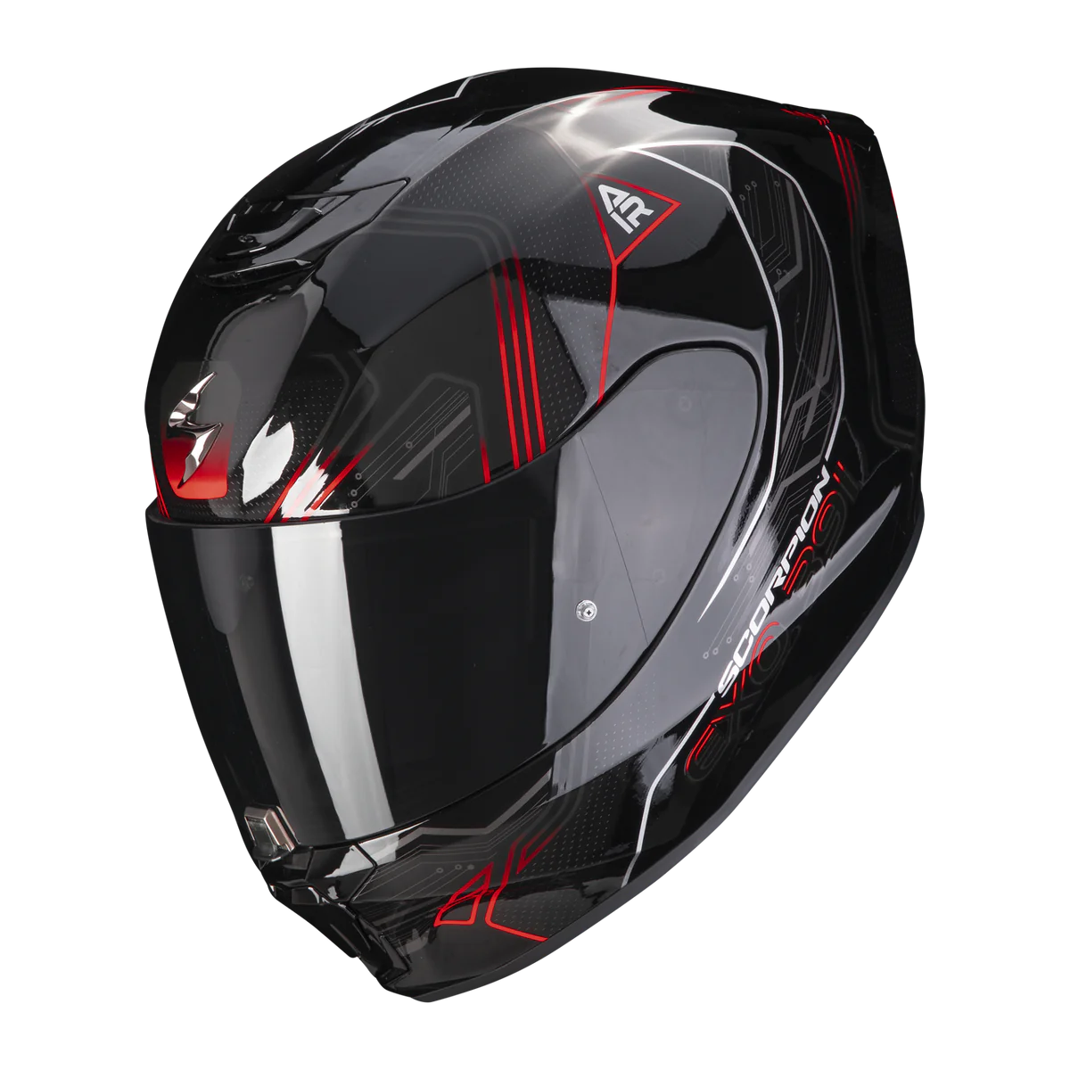 Casco Moto Integrale Scorpion EXO-391 SPADA Nero Rosso Neon ECE 22-06