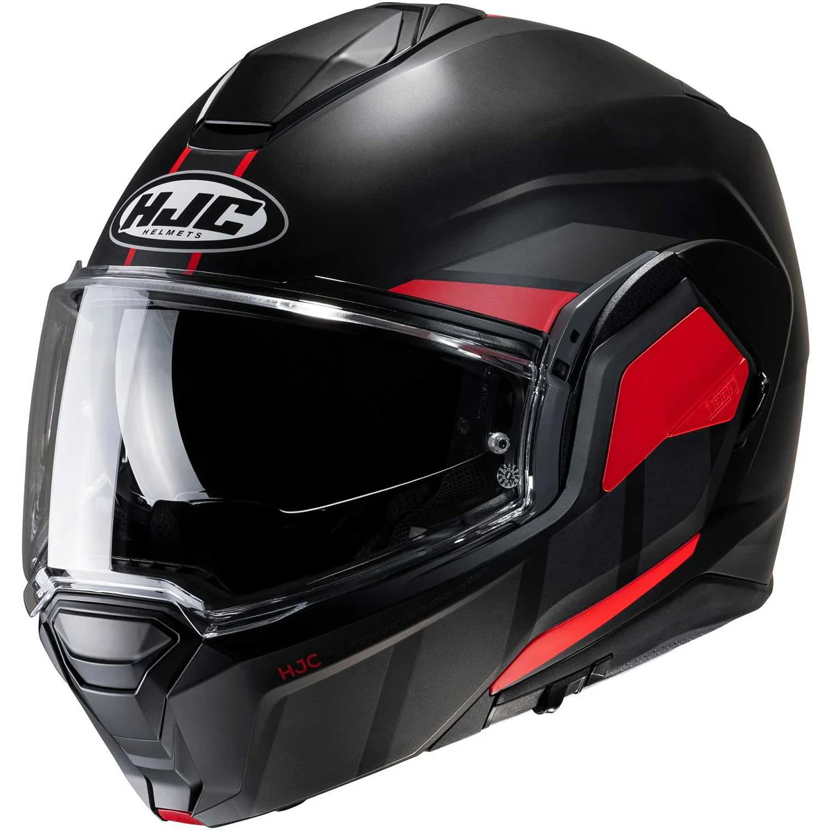 Casco Modulare Hjc i100 BEIS MC1SF Nero/Rosso P/J ECE 22-06