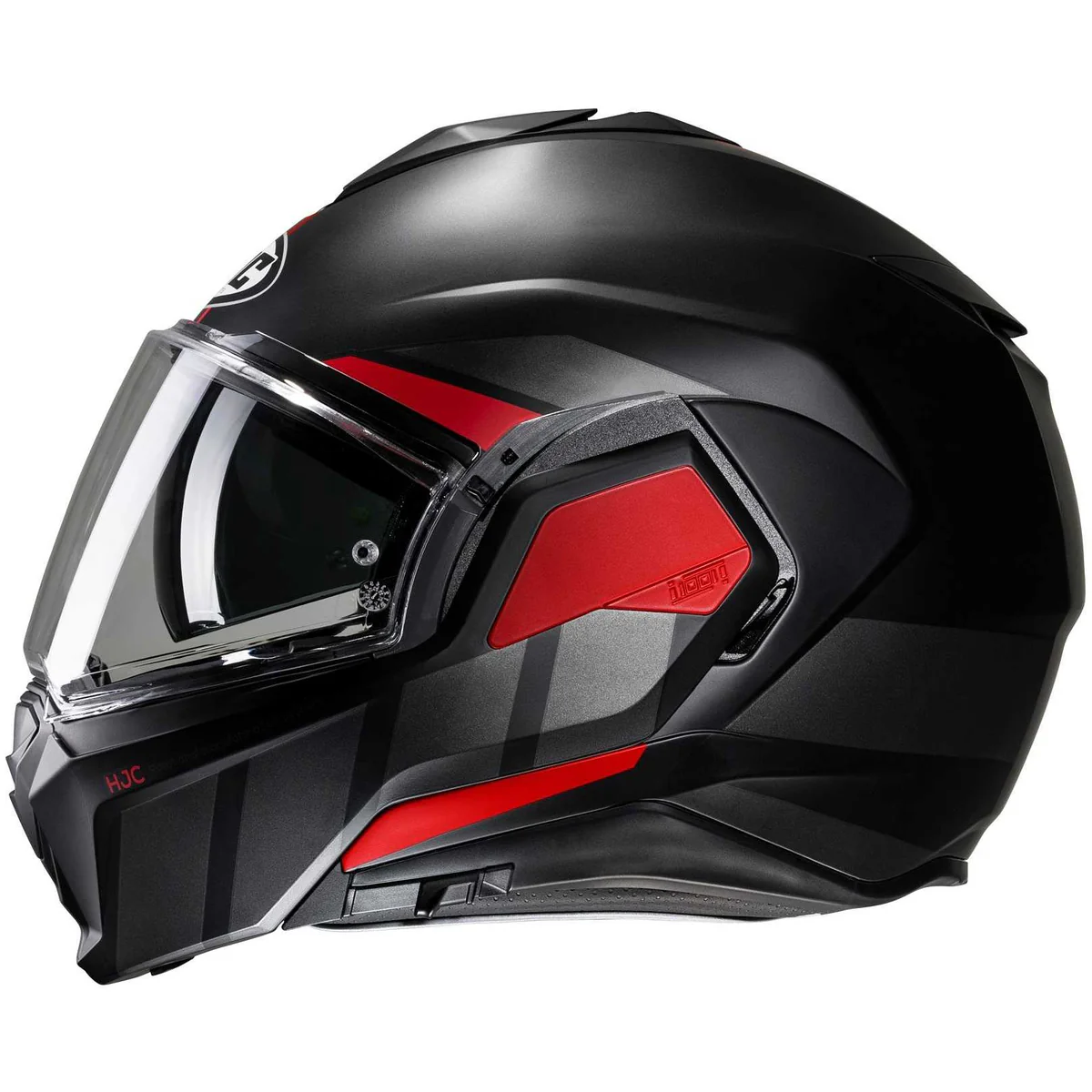 Casco Modulare Hjc i100 BEIS MC1SF Nero/Rosso P/J ECE 22-06