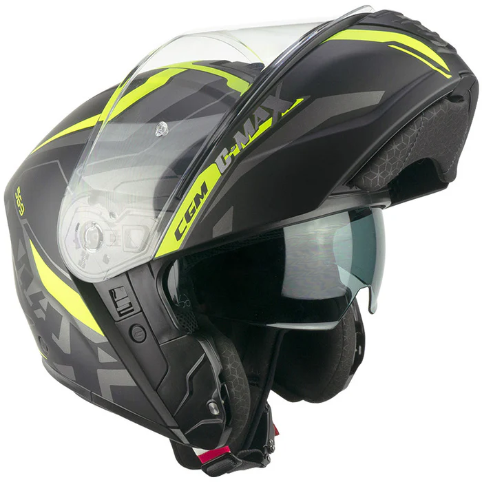 Casco Modulare 569 C-Max City Nero Giallo Fluo ECE 22-06 P/J