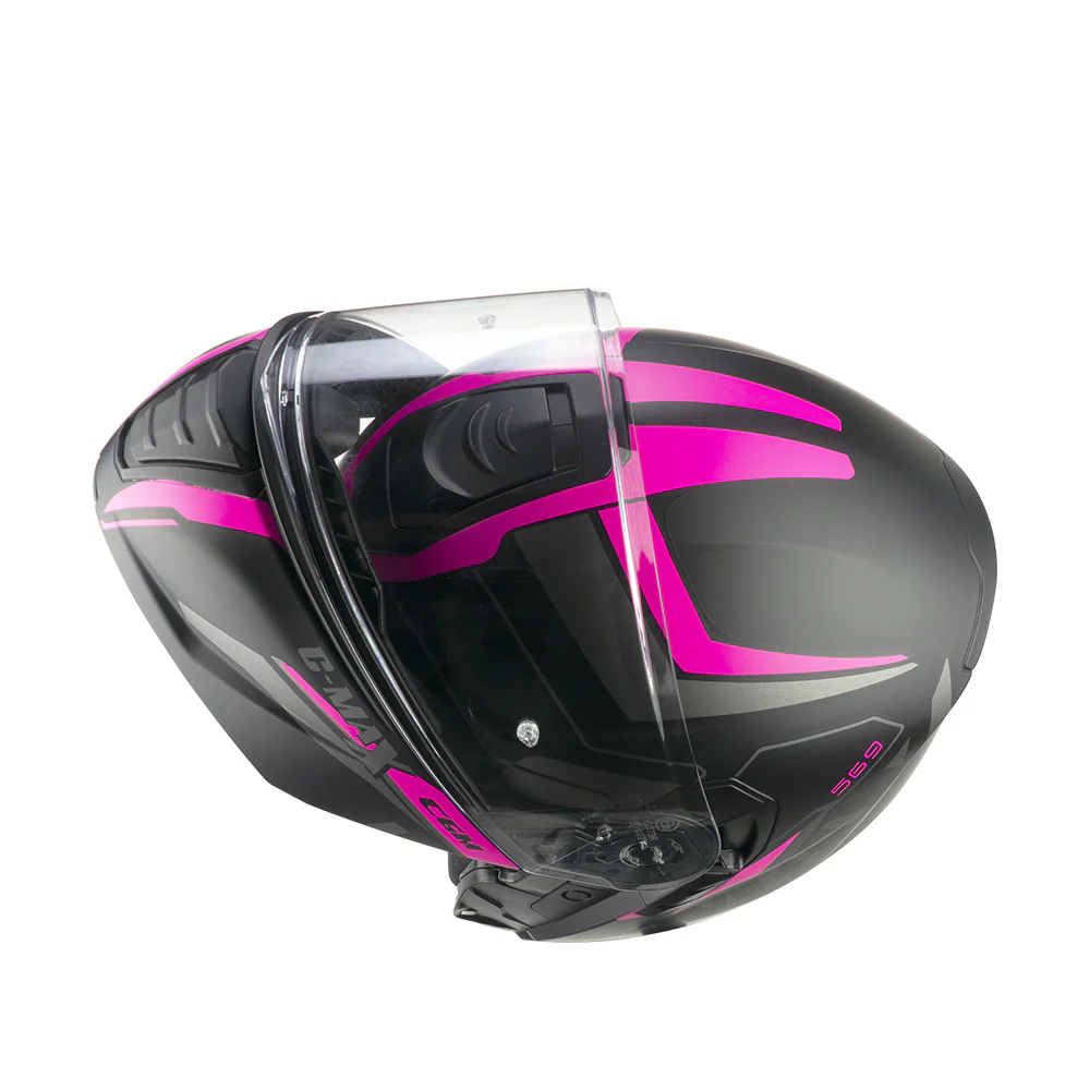 Casco Modulare 569 C-Max City Nero Fucsia Fluo ECE 22-06 P/J