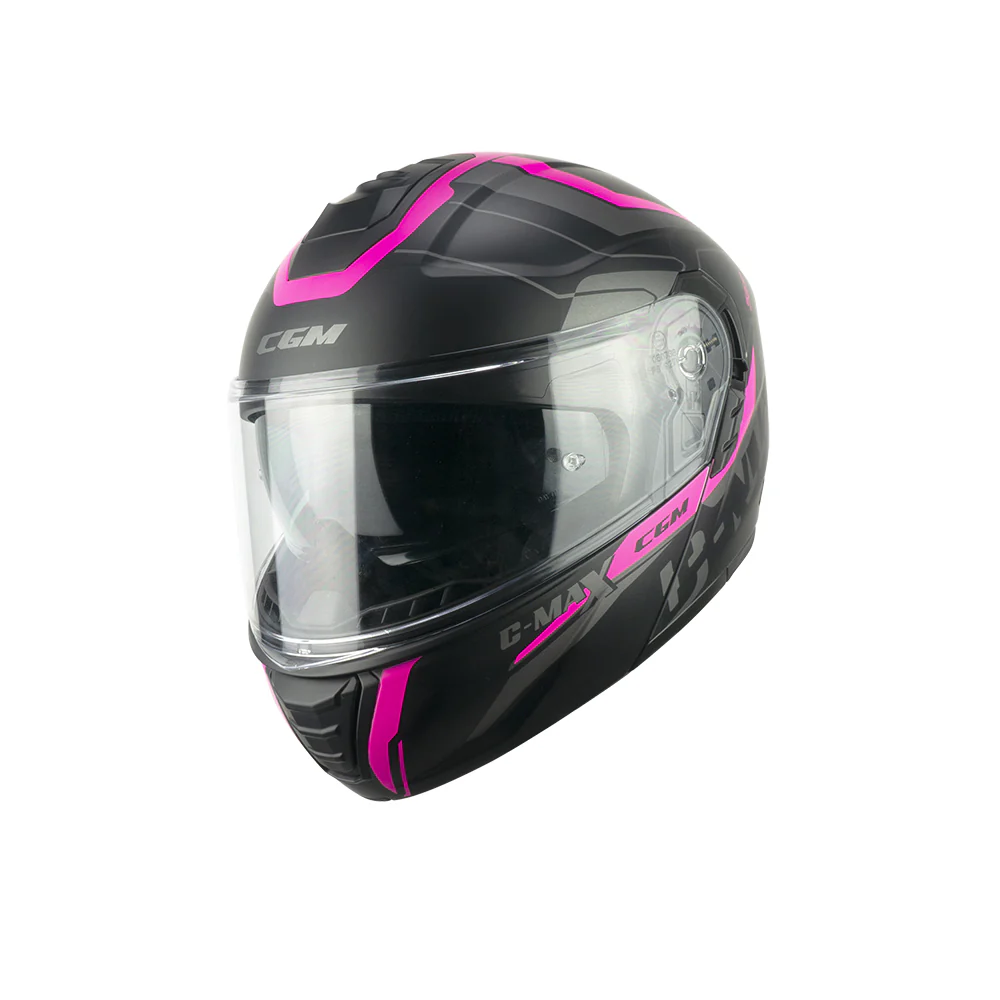 Casco Modulare 569 C-Max City Nero Fucsia Fluo ECE 22-06 P/J