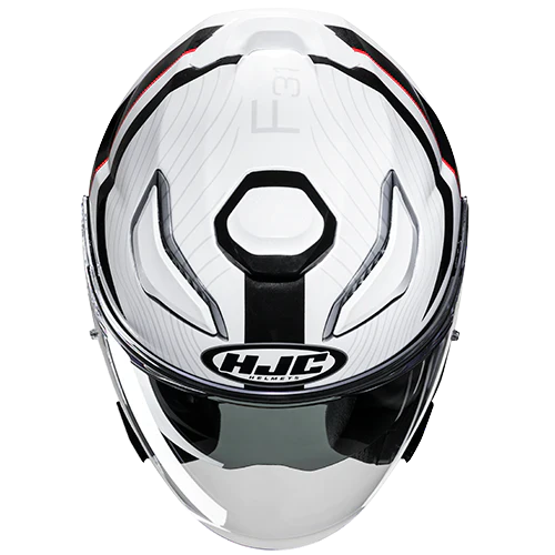 Casco Moto Jet Hjc F31 Naby MC1 Bianco Lucido Nero Rosso