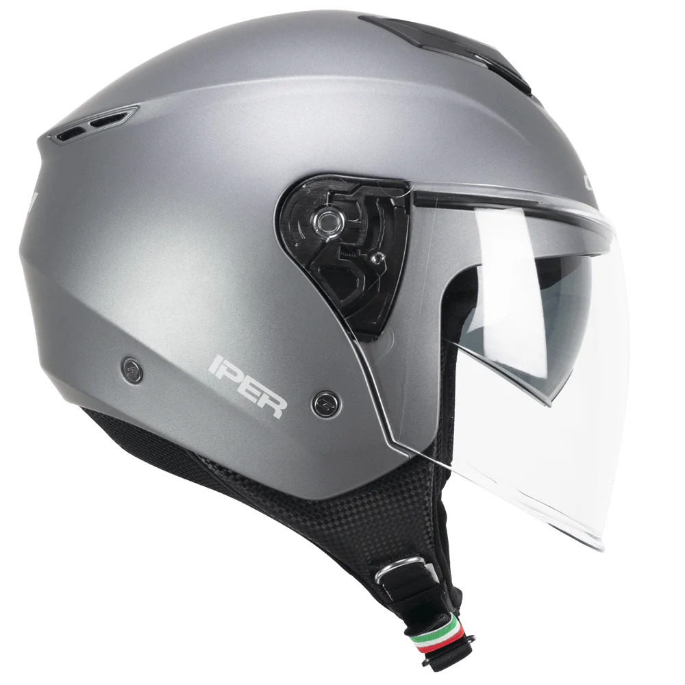 Casco Jet CGM 126A IPER MONO ECE 22-06 Con Visiera Lunga E Parasole Antracite Opaco